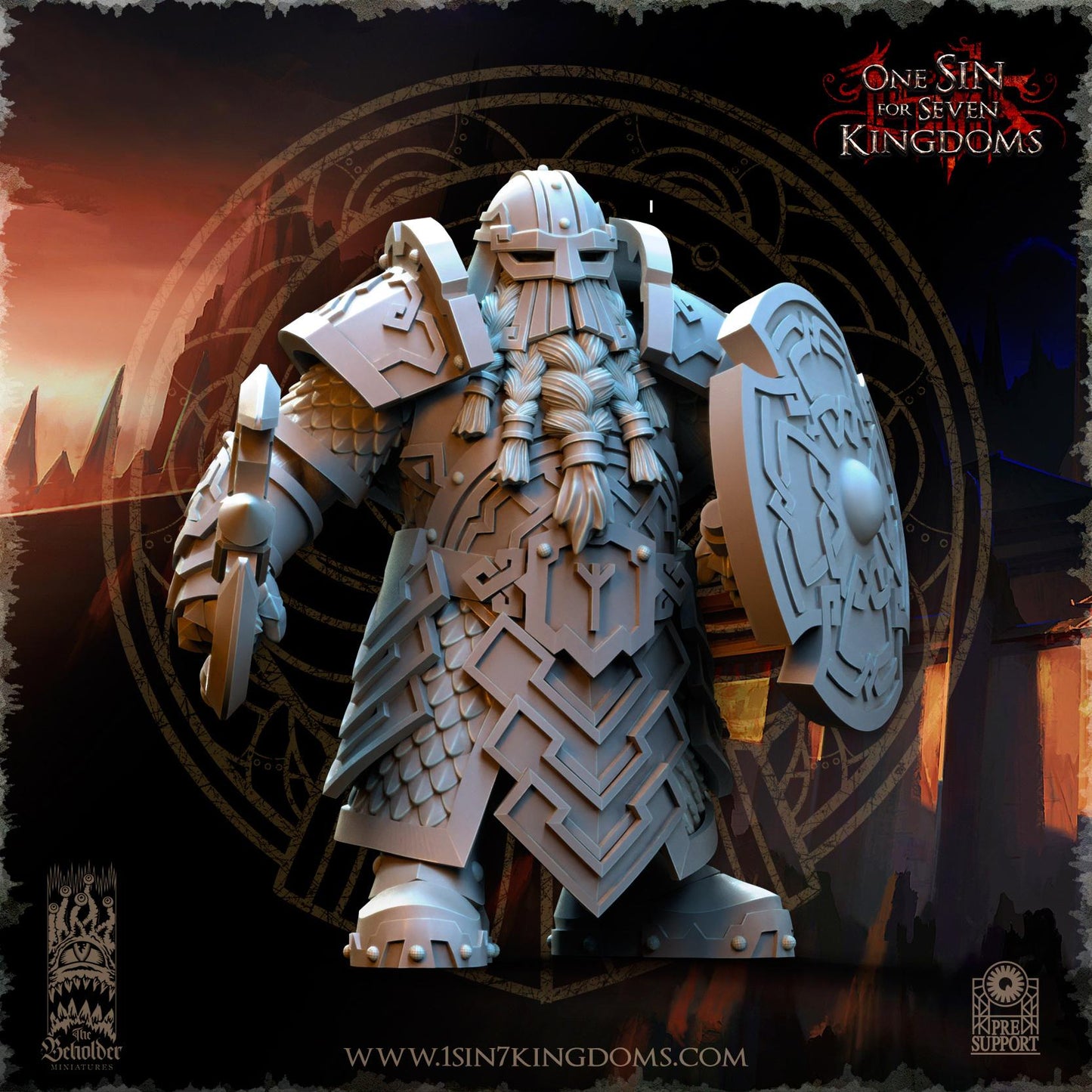 Dwarven Kingdoms Legion of the Ancient Command | The Beholder Miniatures | Compatible with D&D/AoS | Fantasy | Tabletop RPG