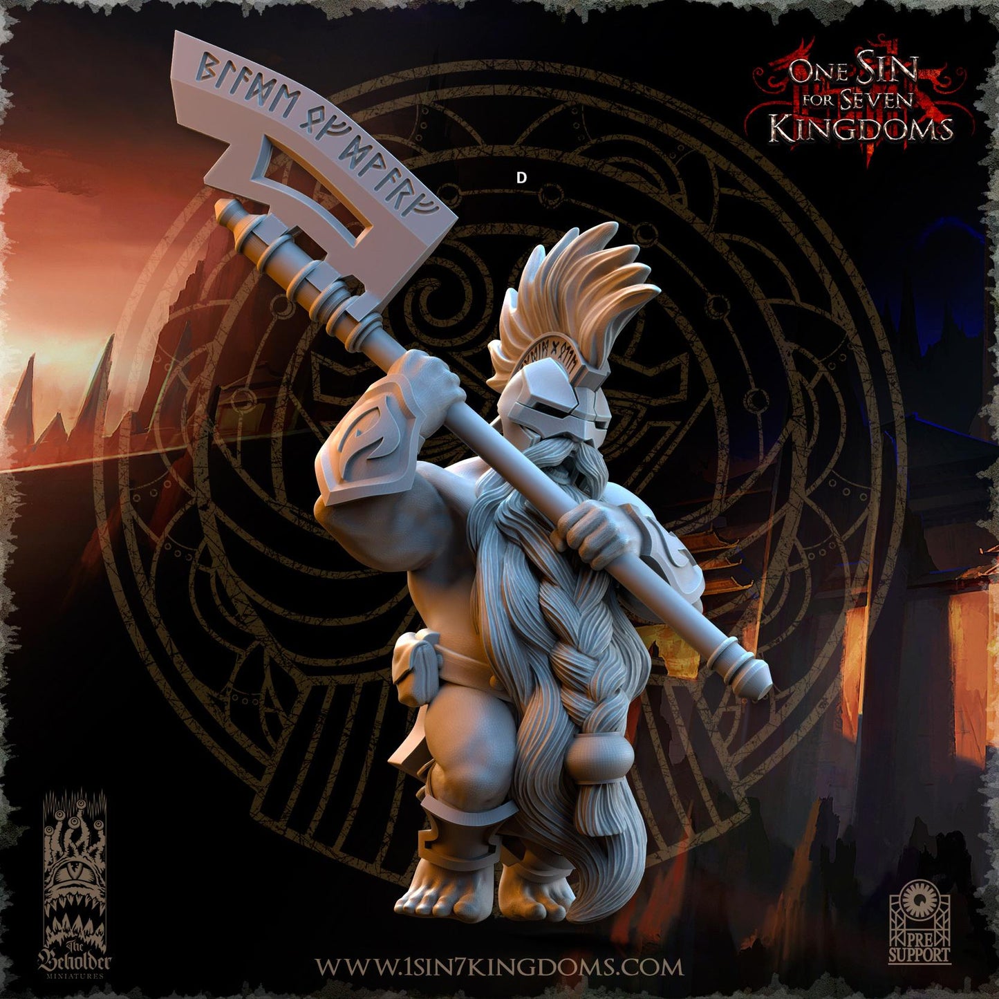 Dwarven Kingdoms Cleavers of Molten Core | The Beholder Miniatures | Compatible with D&D/AoS | Fantasy | Tabletop RPG