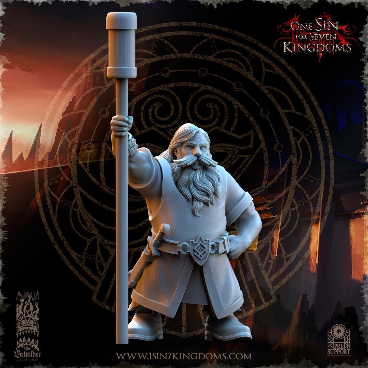 Dwarven Kingdoms Volcano Battery Cannon | The Beholder Miniatures | Compatible with D&D/AoS | Fantasy | Tabletop RPG