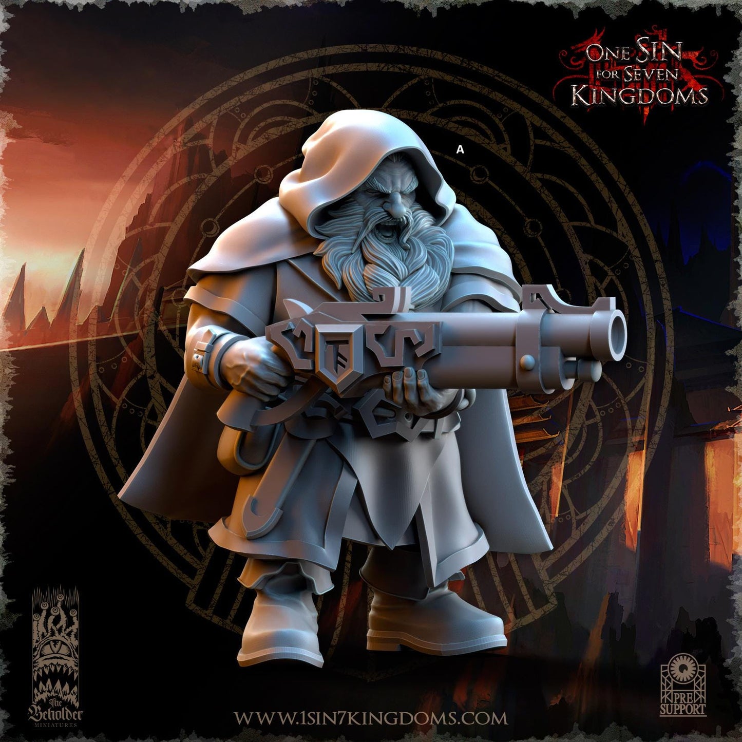 Dwarven Kingdoms Sharpshooters with Blunderbuss | The Beholder Miniatures | Compatible with D&D/AoS | Fantasy | Tabletop RPG