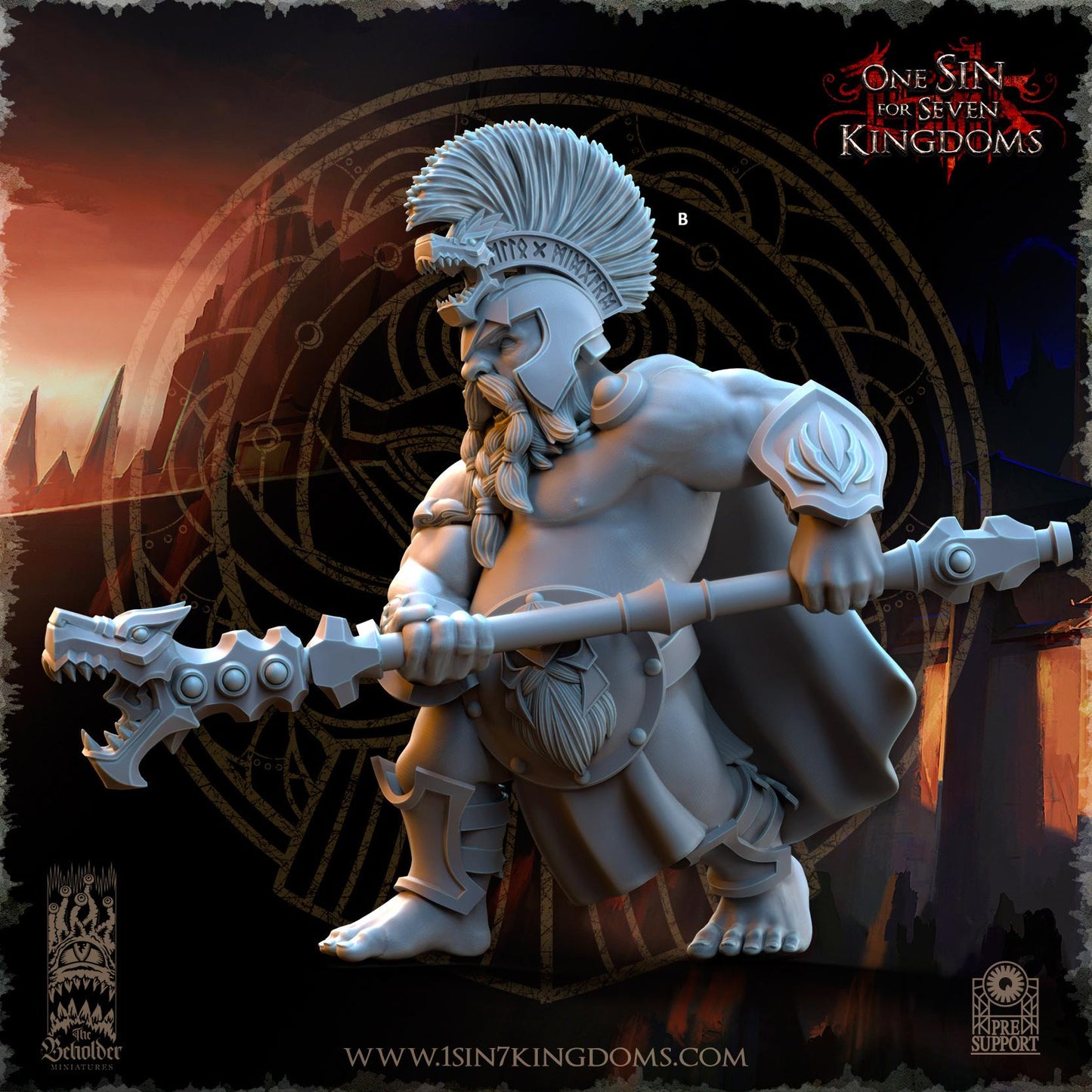 Dwarven Kingdoms Unterdrakes of Molten Core | The Beholder Miniatures | Compatible with D&D/AoS | Fantasy | Tabletop RPG