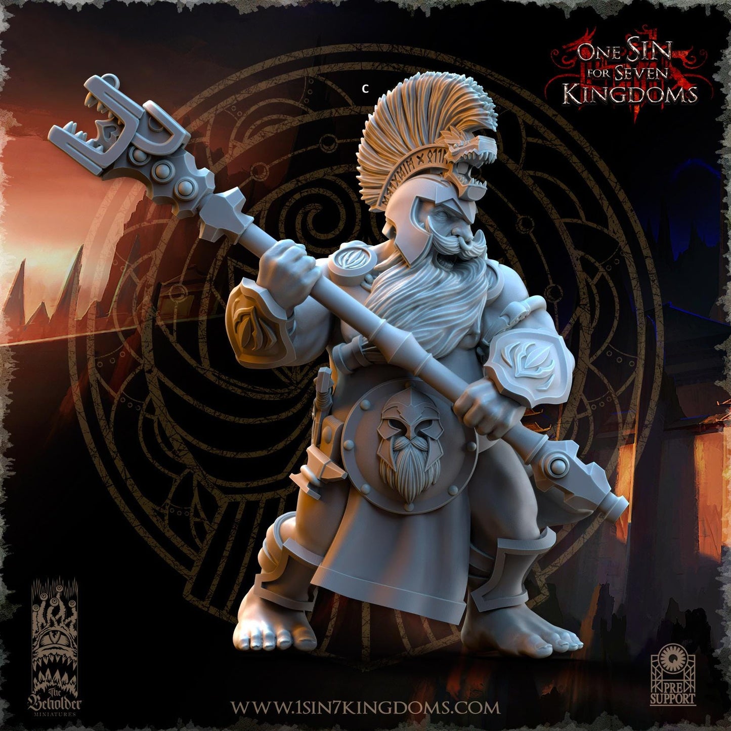 Dwarven Kingdoms Unterdrakes of Molten Core | The Beholder Miniatures | Compatible with D&D/AoS | Fantasy | Tabletop RPG