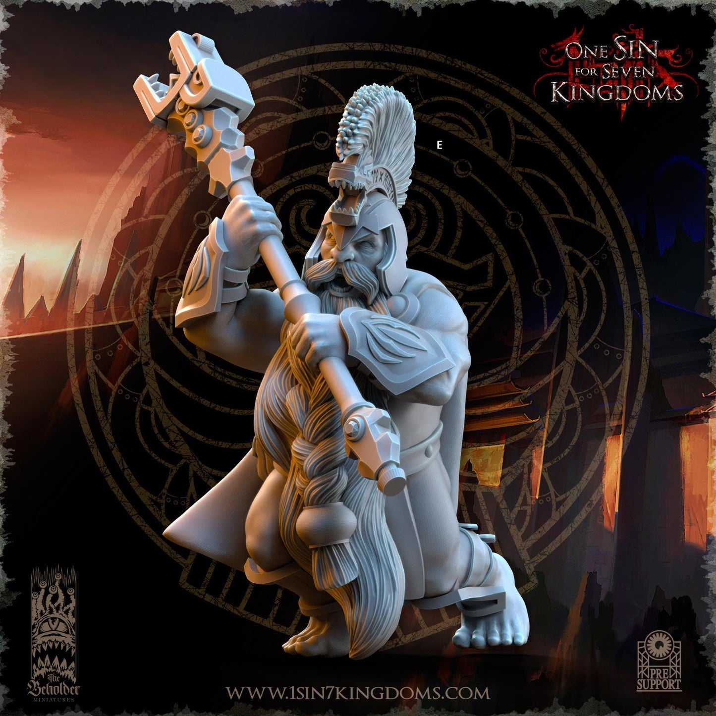 Dwarven Kingdoms Unterdrakes of Molten Core | The Beholder Miniatures | Compatible with D&D/AoS | Fantasy | Tabletop RPG