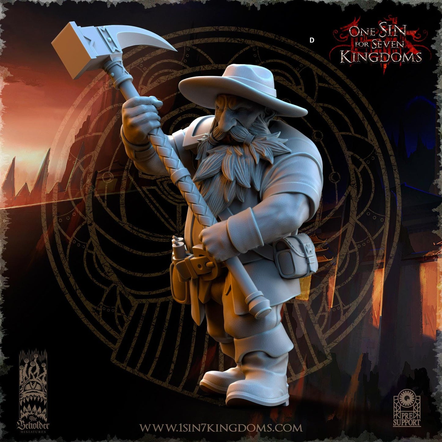 Dwarven Kingdoms Miners | The Beholder Miniatures | Compatible with D&D/AoS | Fantasy | Tabletop RPG