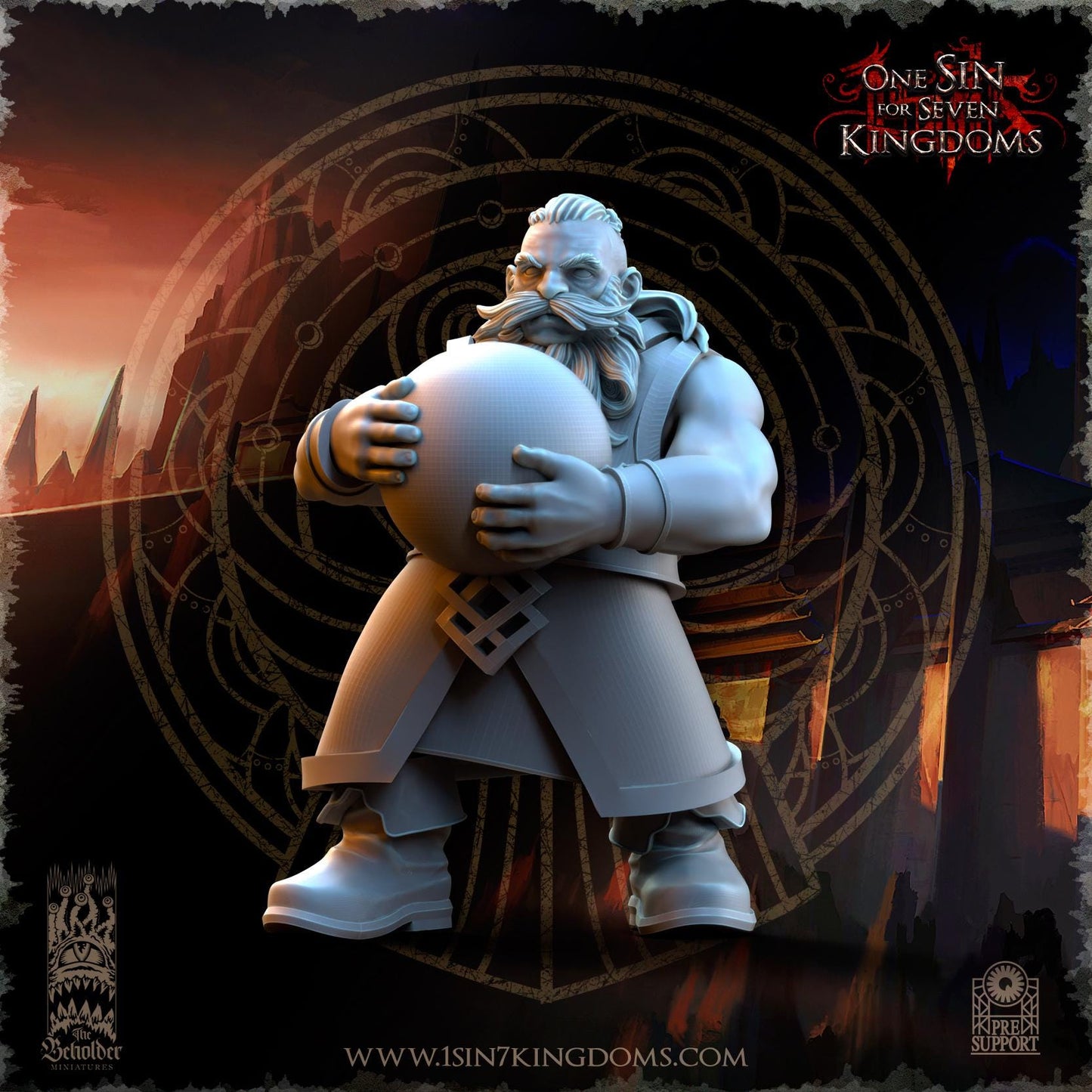 Dwarven Kingdoms Thunder Cannon | The Beholder Miniatures | Compatible with D&D/AoS | Fantasy | Tabletop RPG