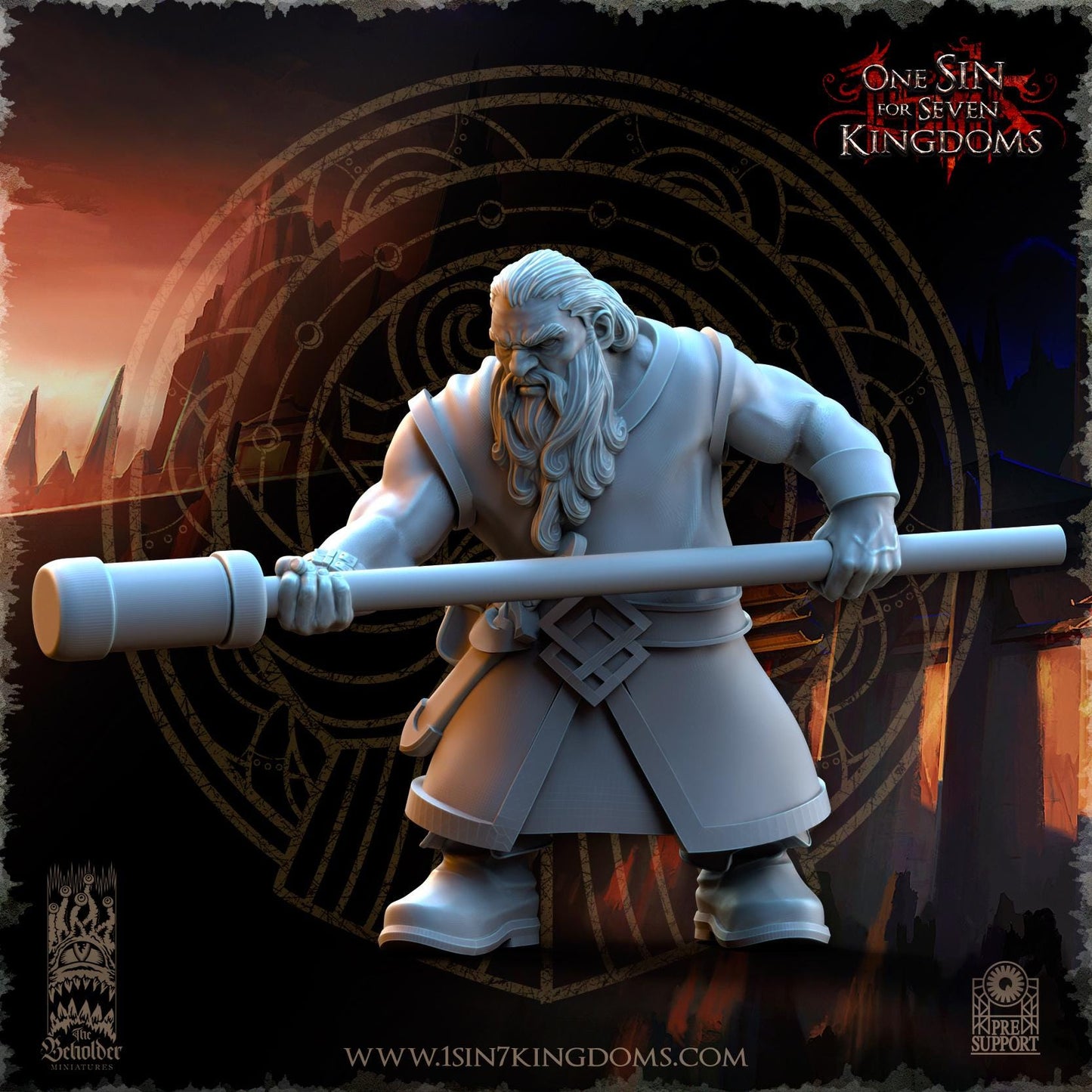 Dwarven Kingdoms Thunder Cannon | The Beholder Miniatures | Compatible with D&D/AoS | Fantasy | Tabletop RPG
