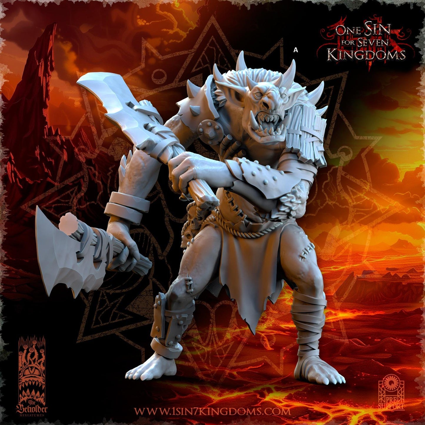 Realms of Mayhem Trolls with Cleavers | The Beholder Miniatures | Compatible with D&D/AoS | Fantasy | Tabletop RPG
