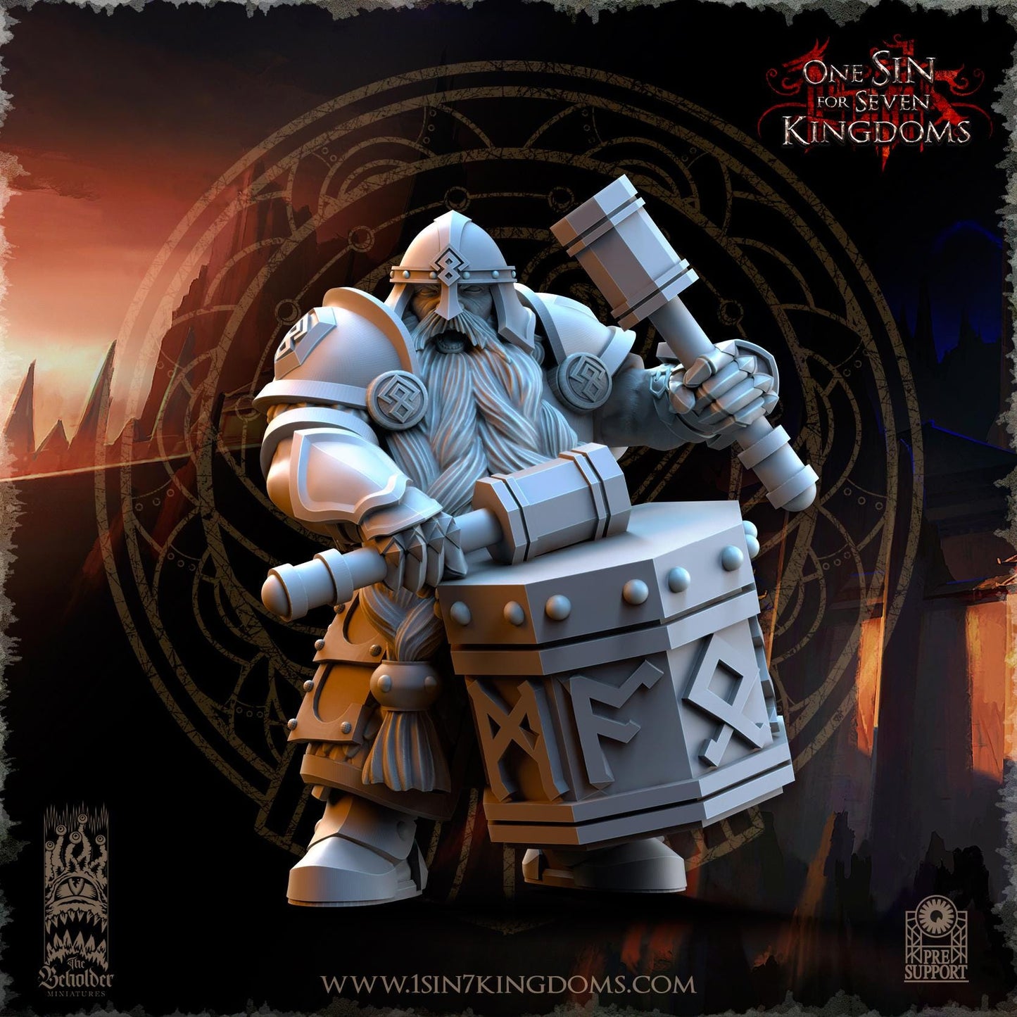 Dwarven Kingdoms Legion of the Ancient Command | The Beholder Miniatures | Compatible with D&D/AoS | Fantasy | Tabletop RPG