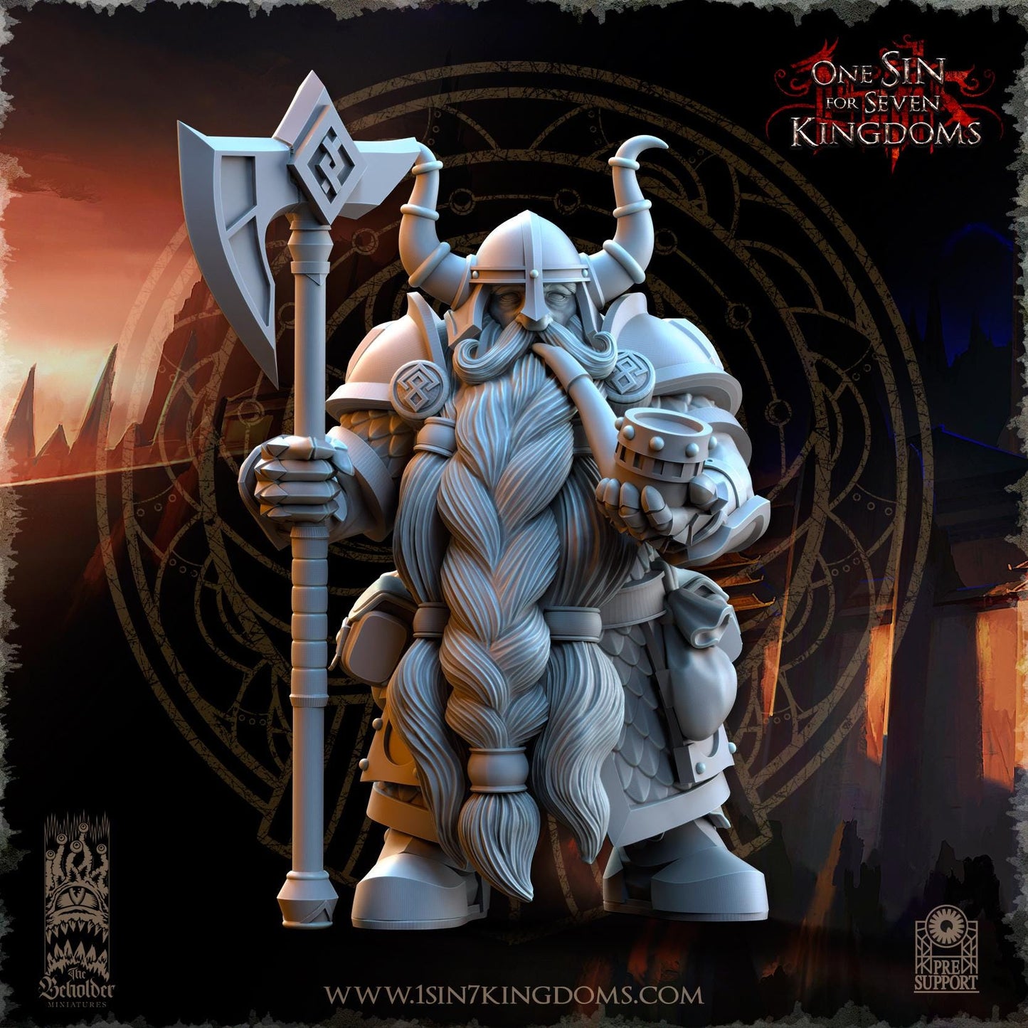 Dwarven Kingdoms Legion of the Ancient Command | The Beholder Miniatures | Compatible with D&D/AoS | Fantasy | Tabletop RPG
