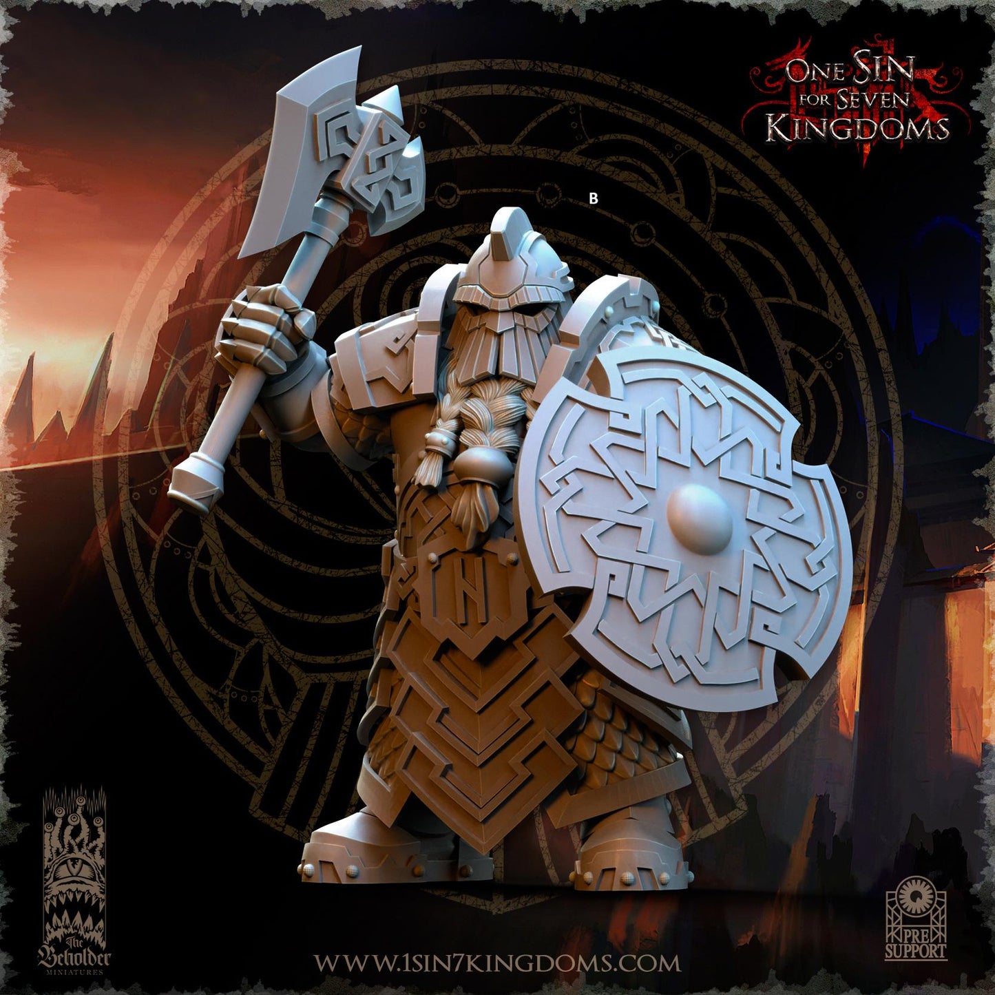 Dwarven Kingdoms Legion of the Ancient Command | The Beholder Miniatures | Compatible with D&D/AoS | Fantasy | Tabletop RPG