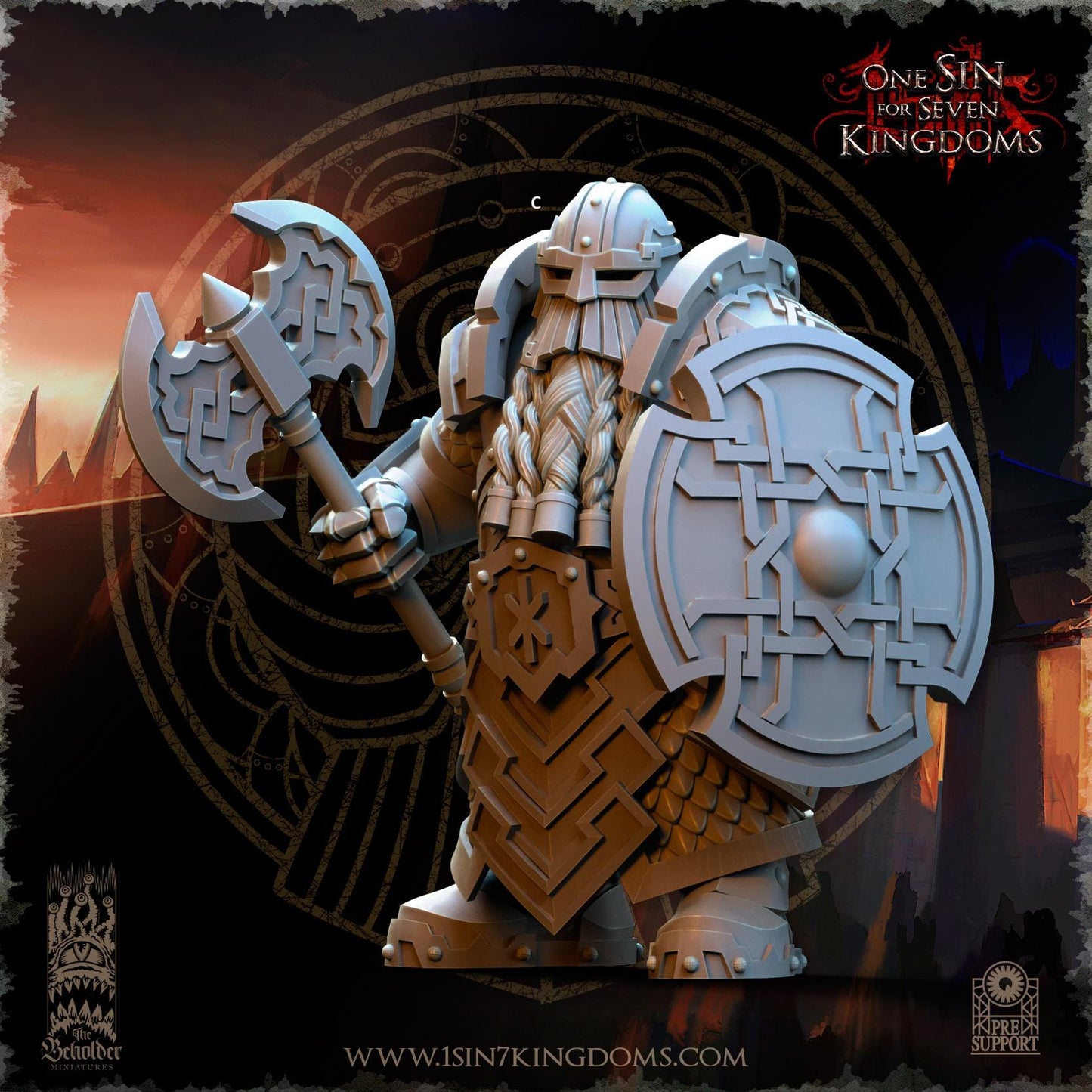 Dwarven Kingdoms Legion of the Ancient Command | The Beholder Miniatures | Compatible with D&D/AoS | Fantasy | Tabletop RPG