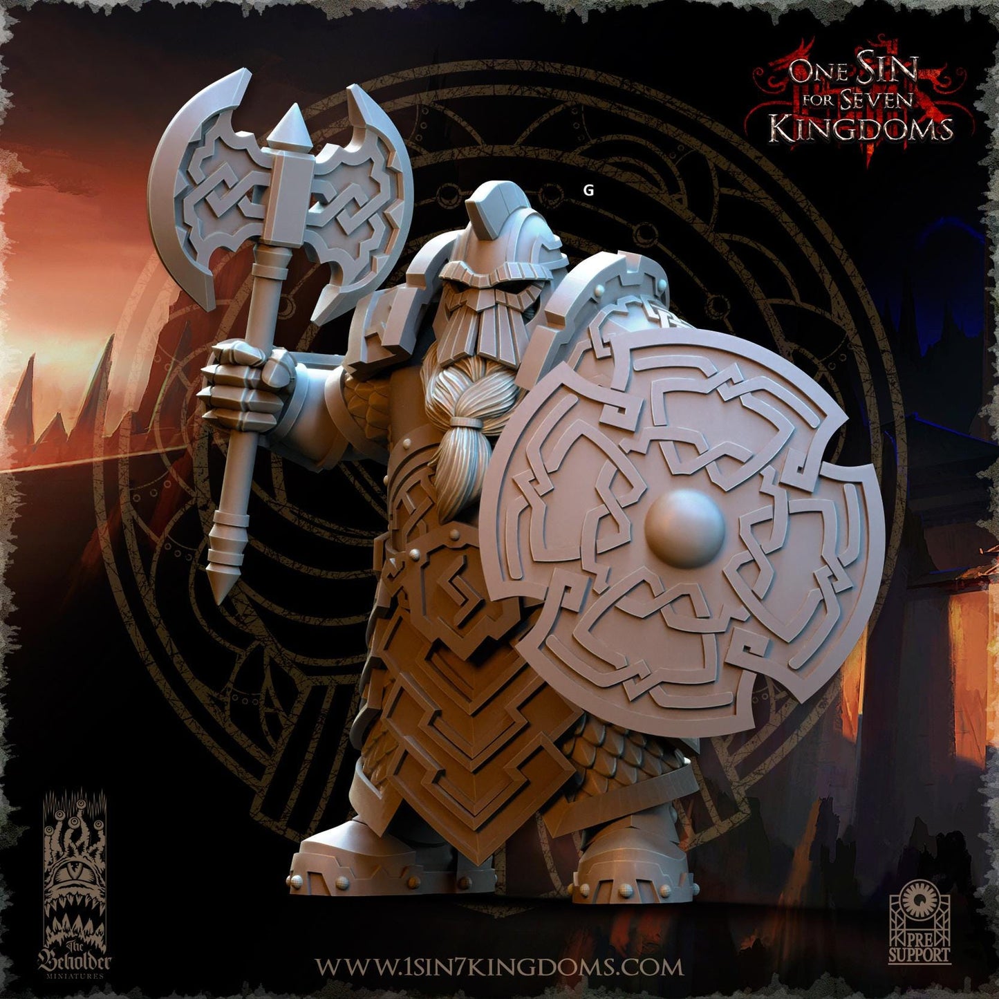 Dwarven Kingdoms Legion of the Ancient Command | The Beholder Miniatures | Compatible with D&D/AoS | Fantasy | Tabletop RPG