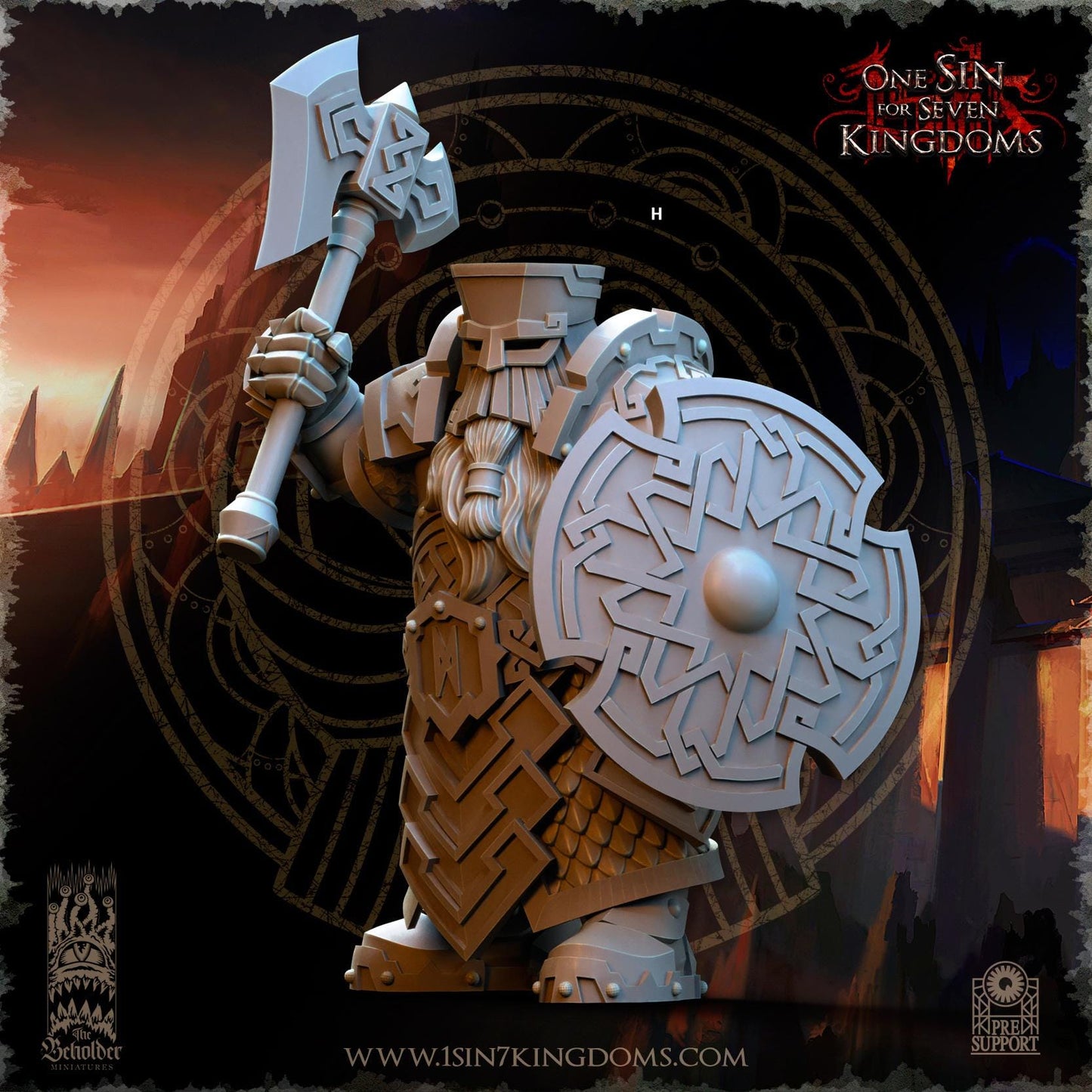 Dwarven Kingdoms Legion of the Ancient Command | The Beholder Miniatures | Compatible with D&D/AoS | Fantasy | Tabletop RPG