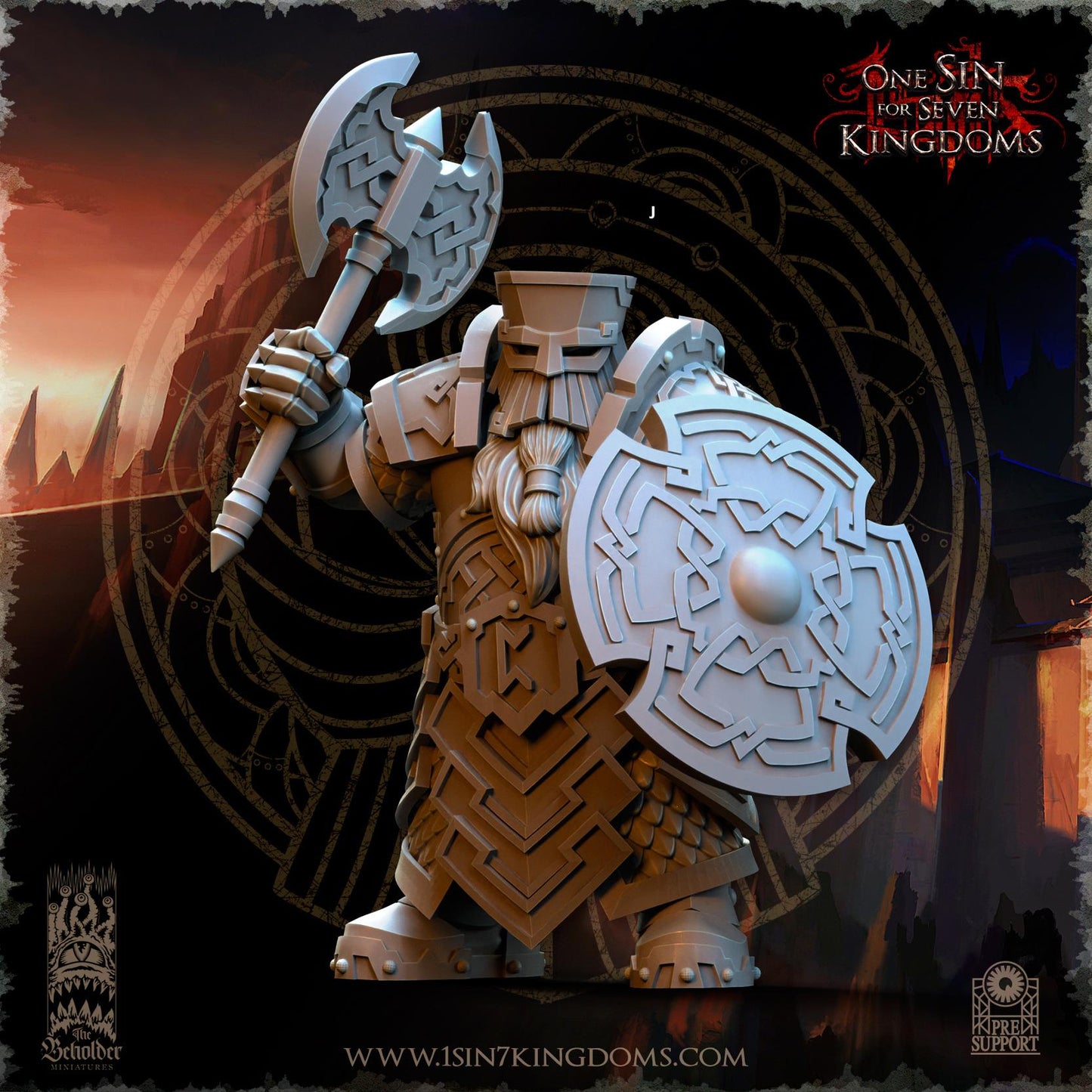 Dwarven Kingdoms Legion of the Ancient Command | The Beholder Miniatures | Compatible with D&D/AoS | Fantasy | Tabletop RPG