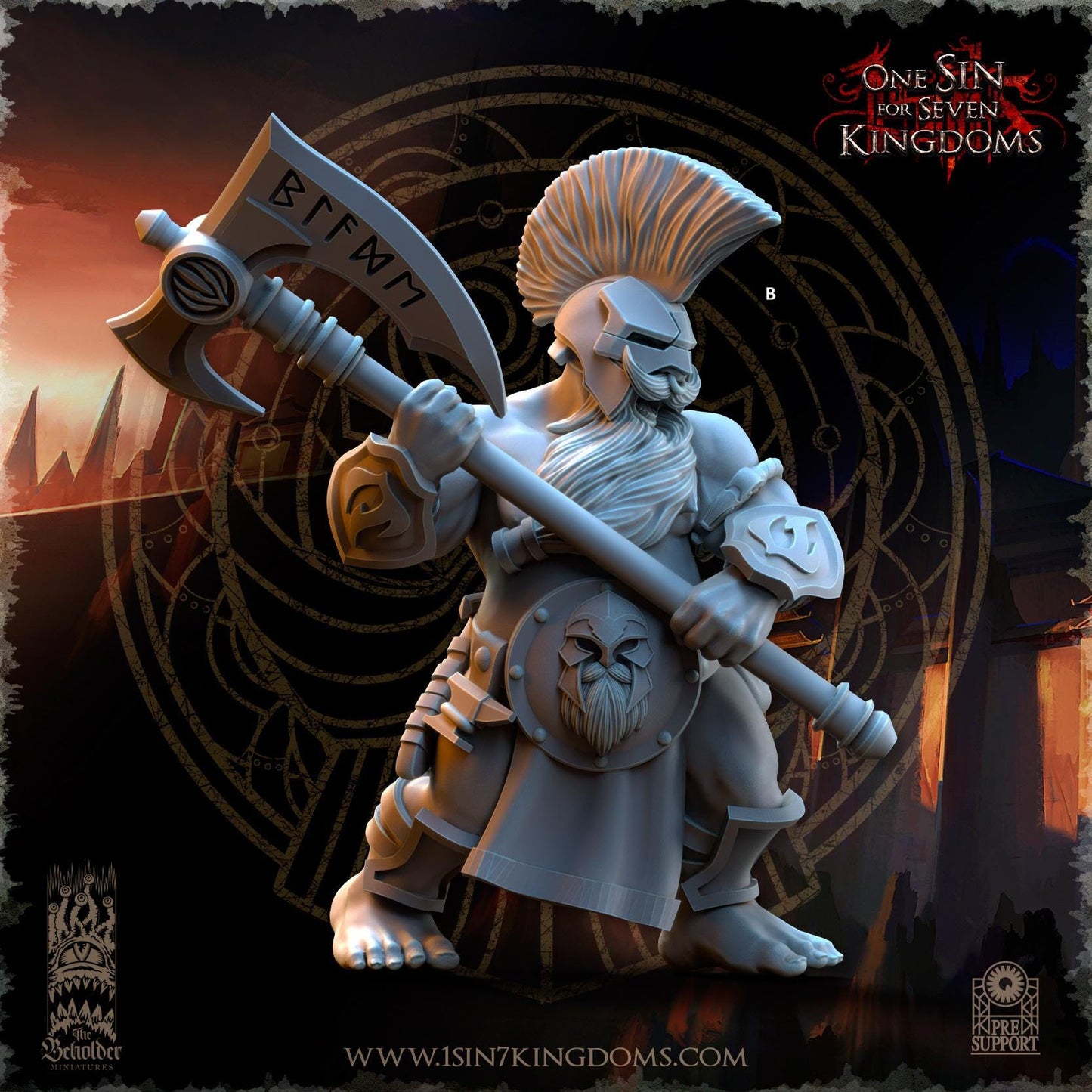 Dwarven Kingdoms Cleavers of Molten Core | The Beholder Miniatures | Compatible with D&D/AoS | Fantasy | Tabletop RPG
