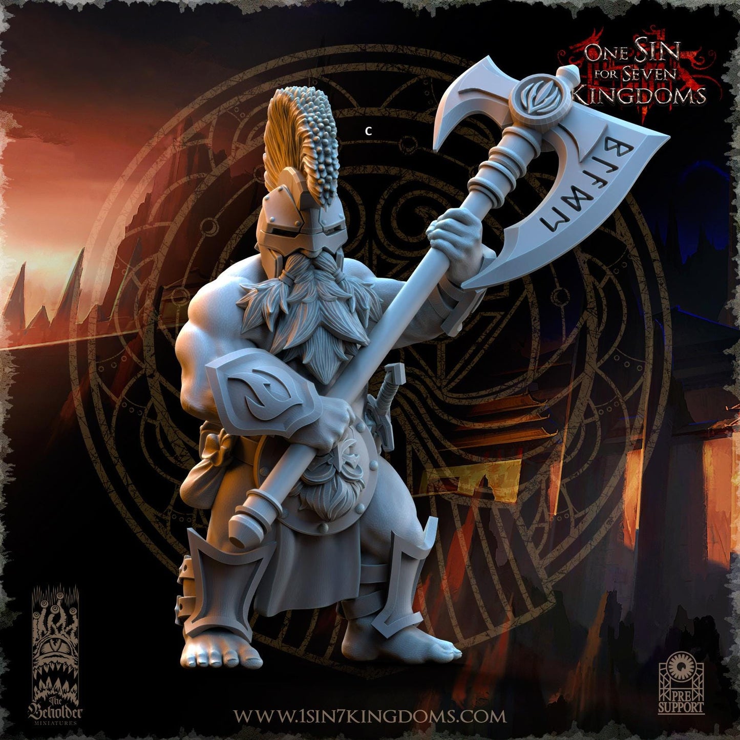 Dwarven Kingdoms Cleavers of Molten Core | The Beholder Miniatures | Compatible with D&D/AoS | Fantasy | Tabletop RPG