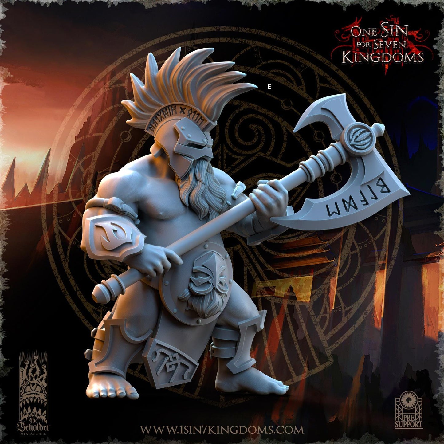 Dwarven Kingdoms Cleavers of Molten Core | The Beholder Miniatures | Compatible with D&D/AoS | Fantasy | Tabletop RPG