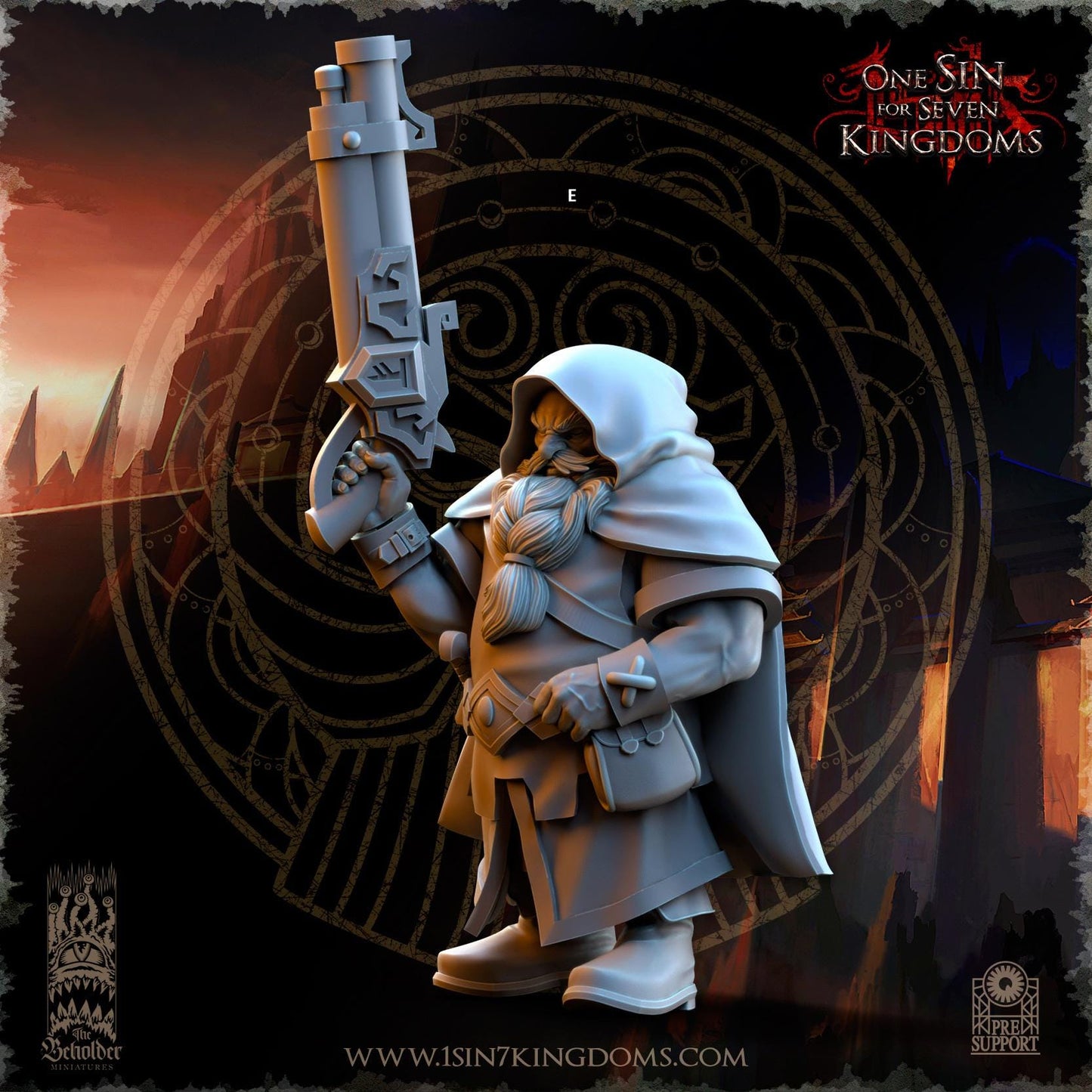 Dwarven Kingdoms Sharpshooters with Blunderbuss | The Beholder Miniatures | Compatible with D&D/AoS | Fantasy | Tabletop RPG