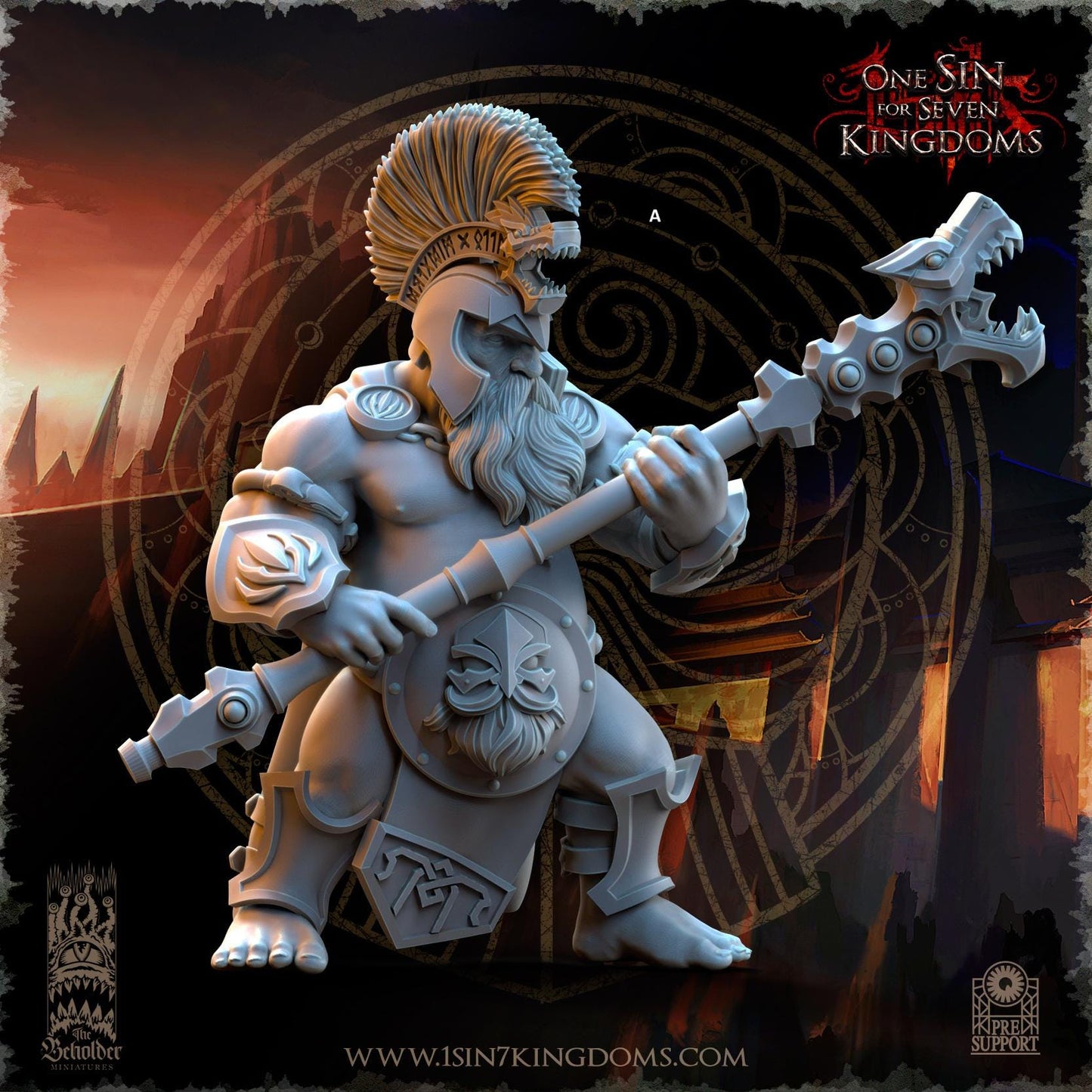 Dwarven Kingdoms Unterdrakes of Molten Core | The Beholder Miniatures | Compatible with D&D/AoS | Fantasy | Tabletop RPG