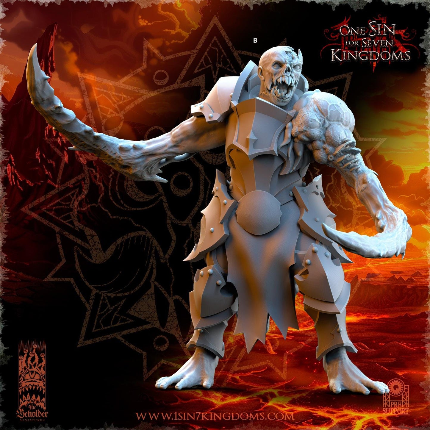 Realms of Mayhem Tainted Warriors | The Beholder Miniatures | Compatible with D&D/AoS | Fantasy | Tabletop RPG