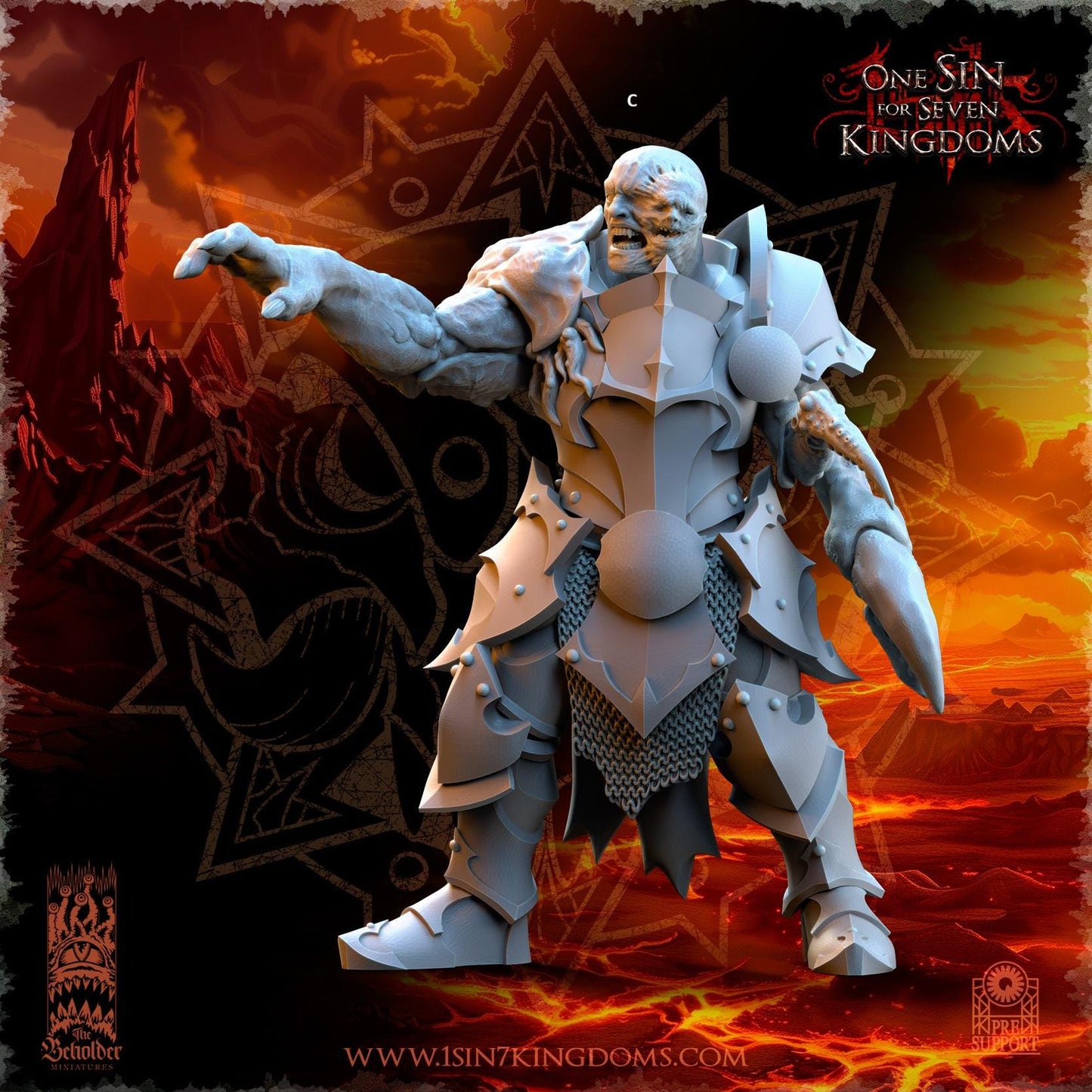 Realms of Mayhem Tainted Warriors | The Beholder Miniatures | Compatible with D&D/AoS | Fantasy | Tabletop RPG