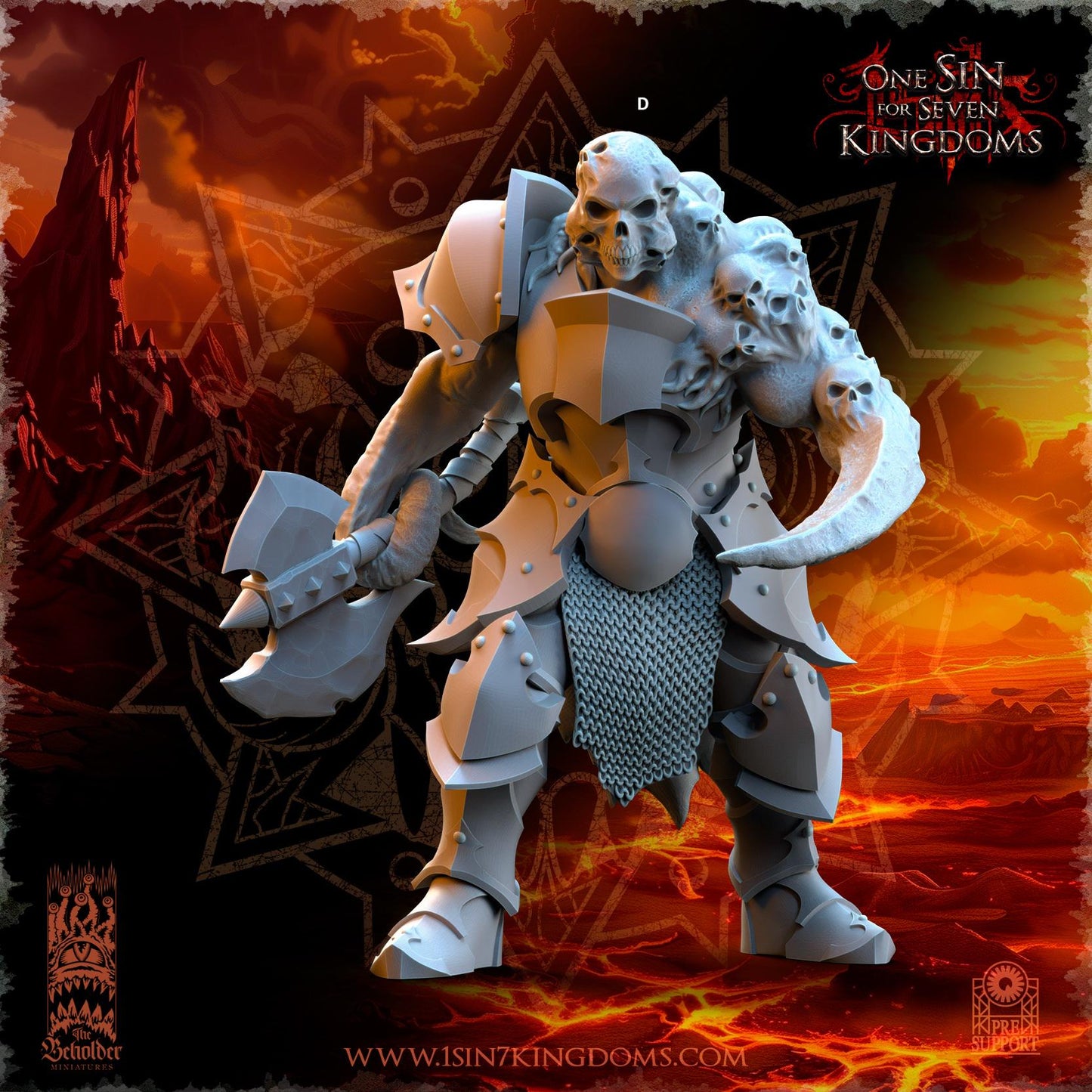 Realms of Mayhem Tainted Warriors | The Beholder Miniatures | Compatible with D&D/AoS | Fantasy | Tabletop RPG