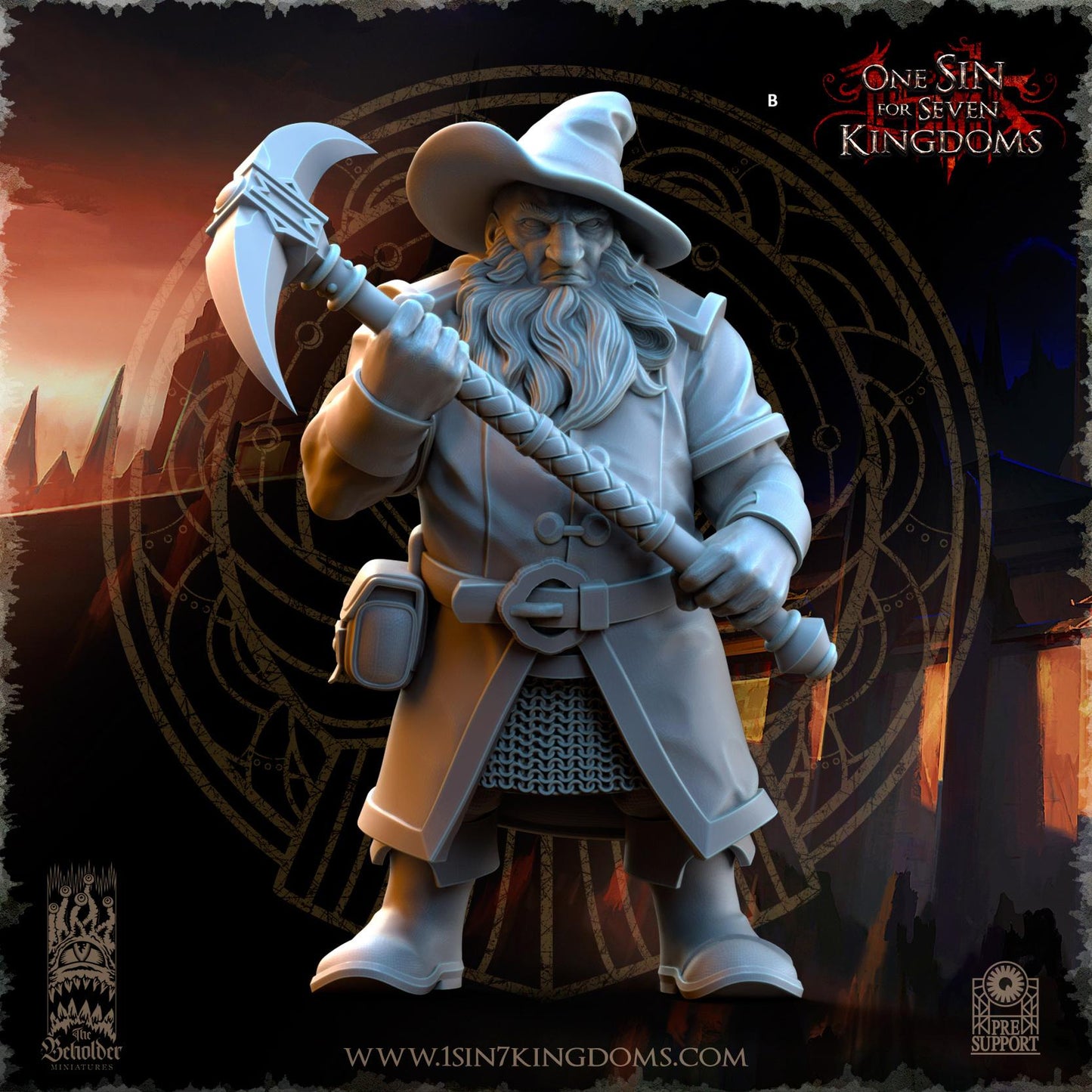 Dwarven Kingdoms Miners | The Beholder Miniatures | Compatible with D&D/AoS | Fantasy | Tabletop RPG