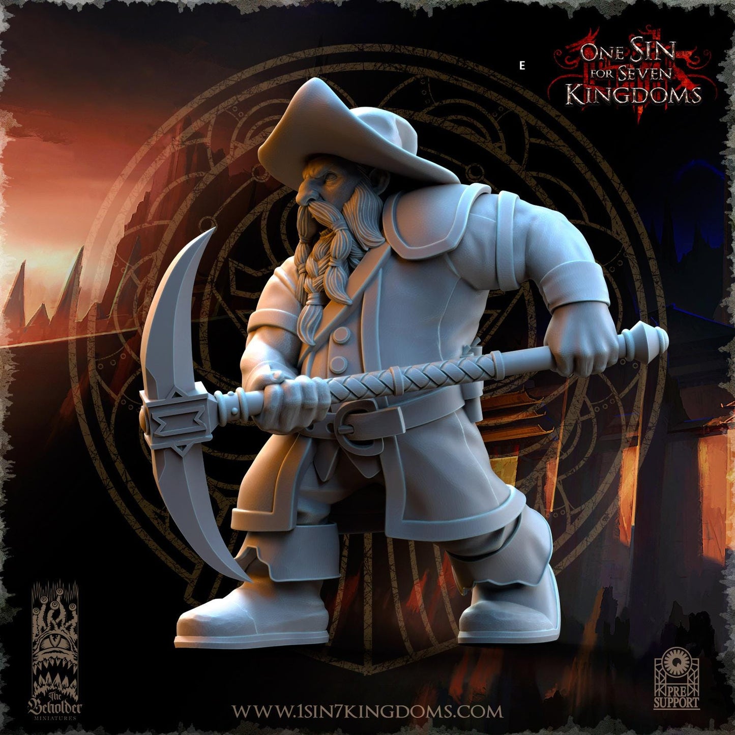 Dwarven Kingdoms Miners | The Beholder Miniatures | Compatible with D&D/AoS | Fantasy | Tabletop RPG
