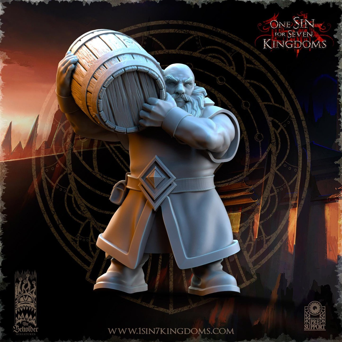 Dwarven Kingdoms Thunder Cannon | The Beholder Miniatures | Compatible with D&D/AoS | Fantasy | Tabletop RPG