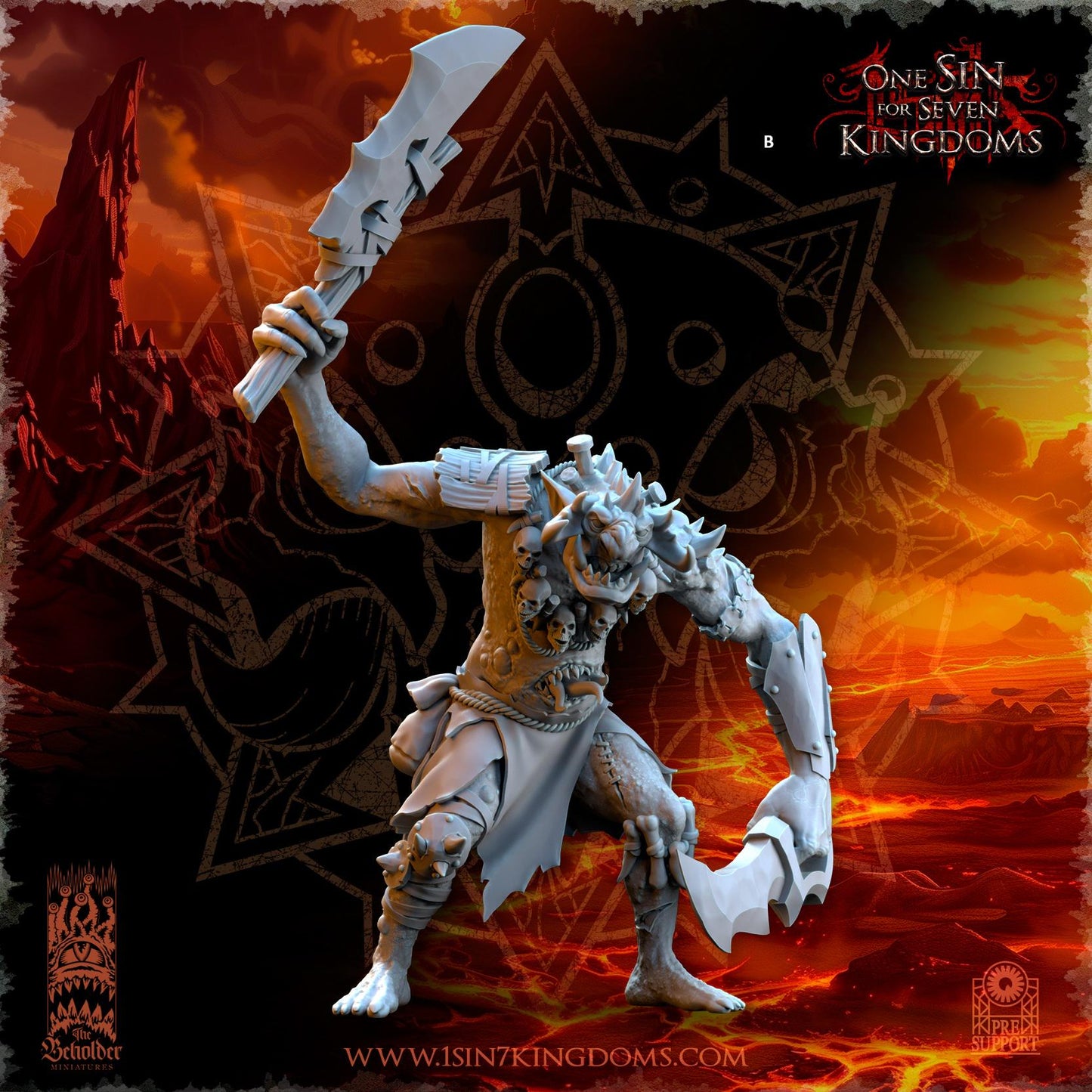 Realms of Mayhem Trolls with Cleavers | The Beholder Miniatures | Compatible with D&D/AoS | Fantasy | Tabletop RPG