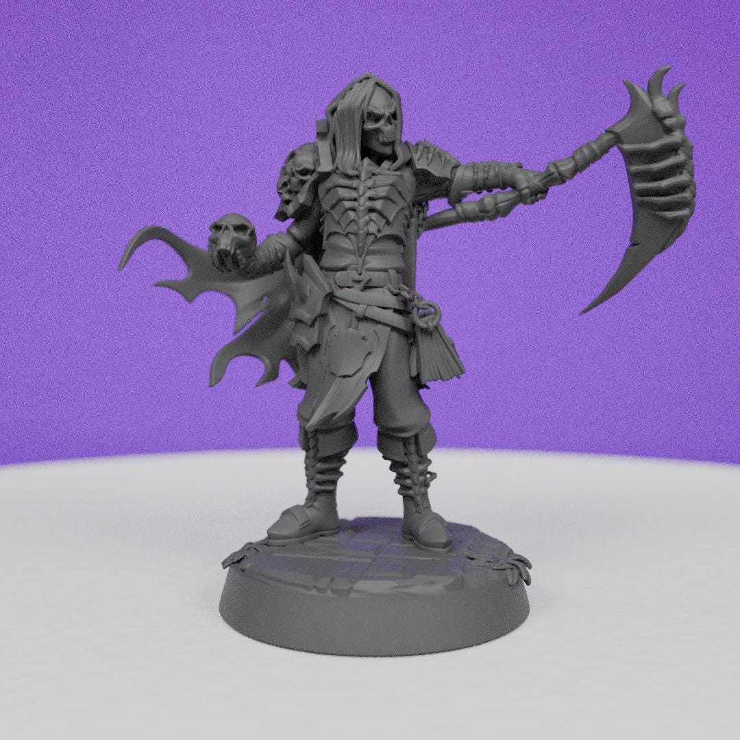 Warlock Death Wizard | CastnPlay Miniatures | Compatible with D&D/AoS | Fantasy | Tabletop RPG