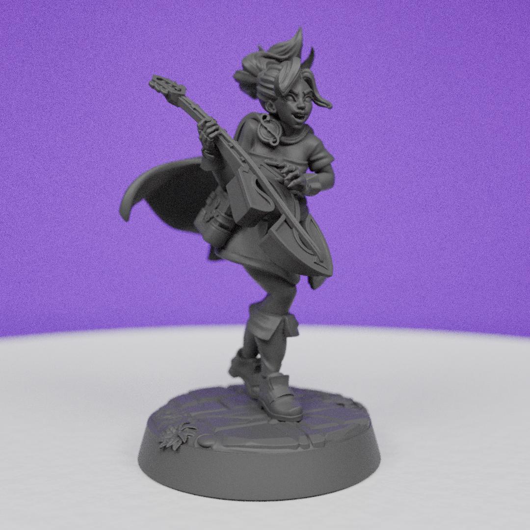 Female Human Bard Chanting | CastnPlay Miniatures | Compatible with D&D/AoS | Fantasy | Tabletop RPG