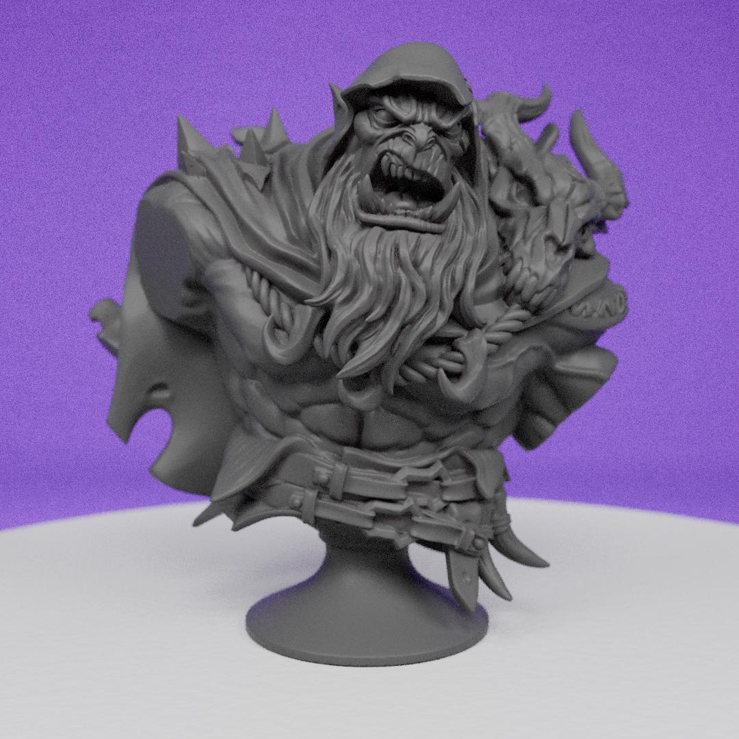 Lugzubur Doombringer Bust | Artisan Guild | Compatible with D&D/AoS | Fantasy
