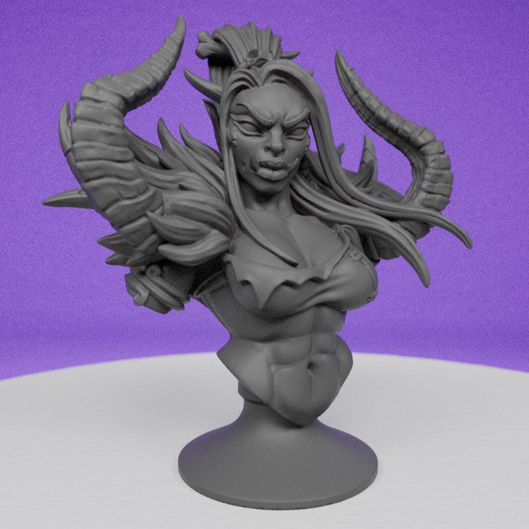 Female Shaman Vesdra Blackcrag Bust | Artisan Guild | Compatible with D&D/AoS | Fantasy