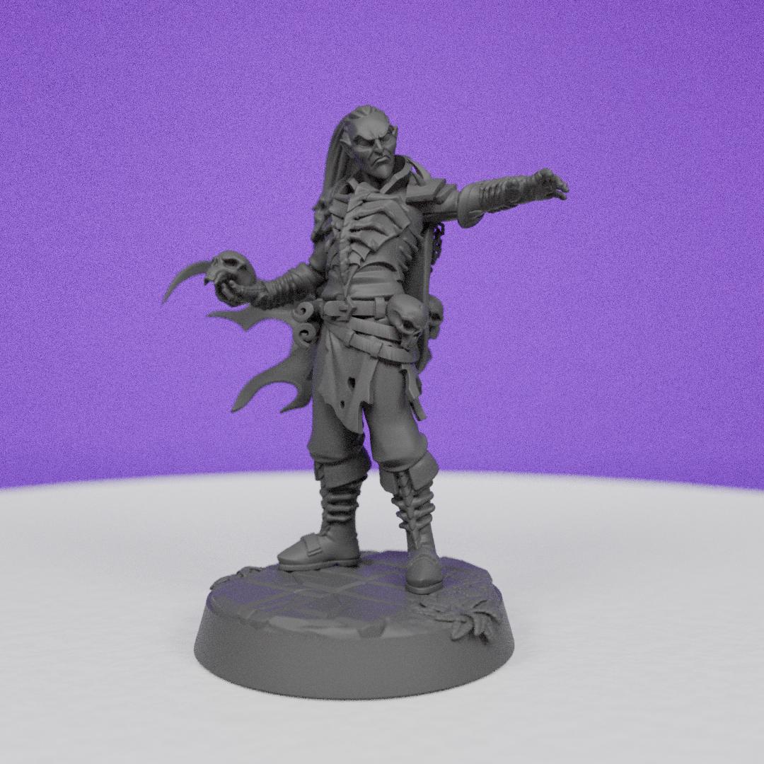 Warlock Necromancer | CastnPlay Miniatures | Compatible with D&D/AoS | Fantasy | Tabletop RPG