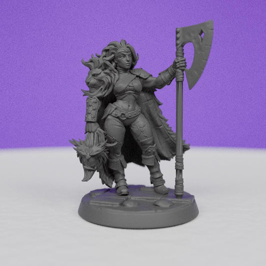 Female Sisterhood Warmaster Leona | Artisan Guild Miniatures | Compatible with D&D/AoS | Fantasy | Tabletop RPG