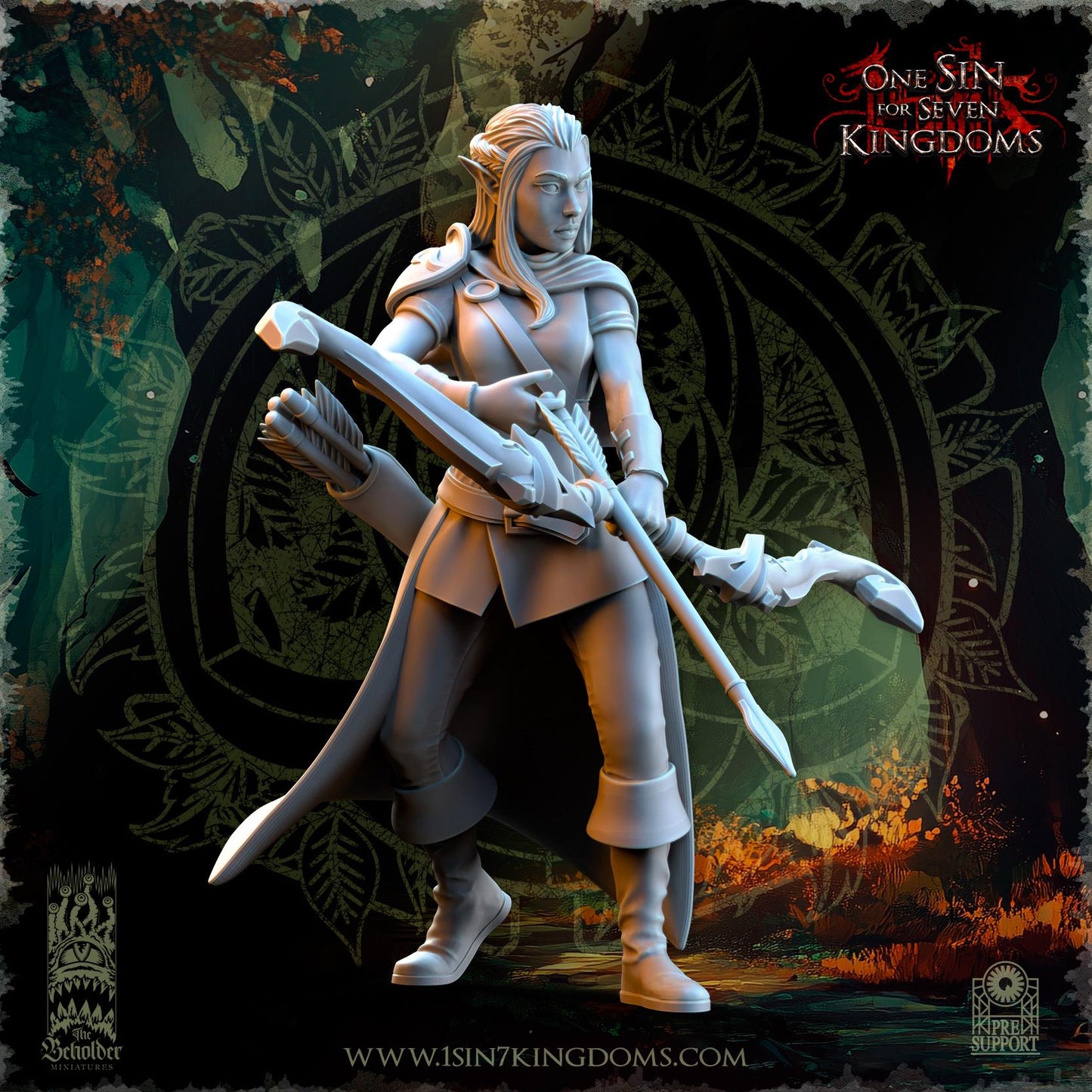 Evergreen Elf Rangers Set | The Beholder Miniatures | Compatible with D&D/AoS | Fantasy | Tabletop RPG