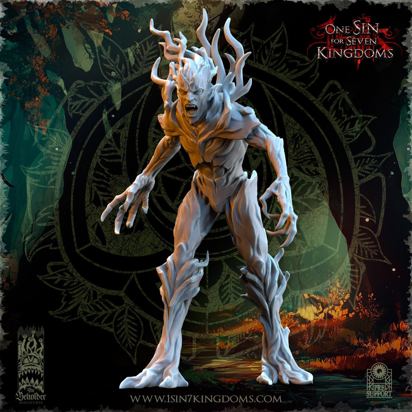 Evergreen Druades unit | The Beholder Miniatures | Compatible with D&D/AoS | Fantasy | Tabletop RPG