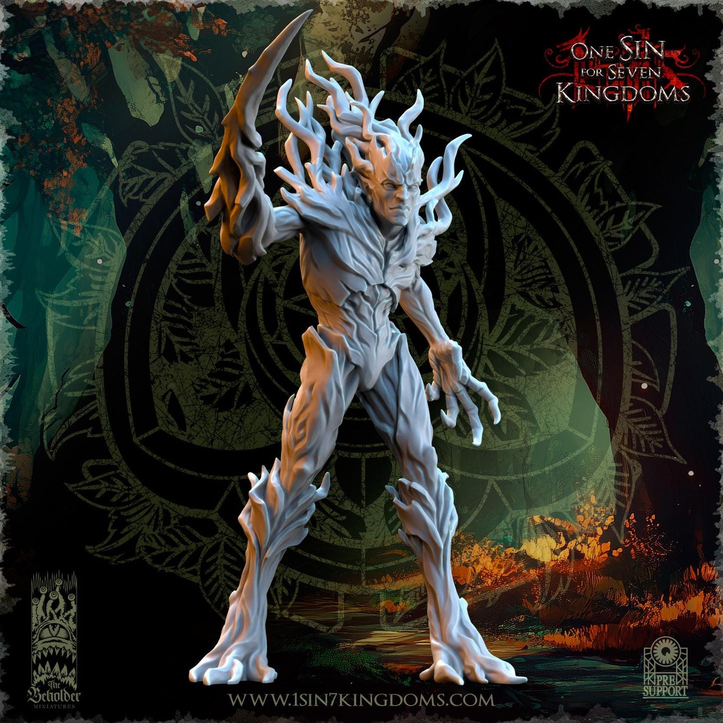 Evergreen Druades unit | The Beholder Miniatures | Compatible with D&D/AoS | Fantasy | Tabletop RPG