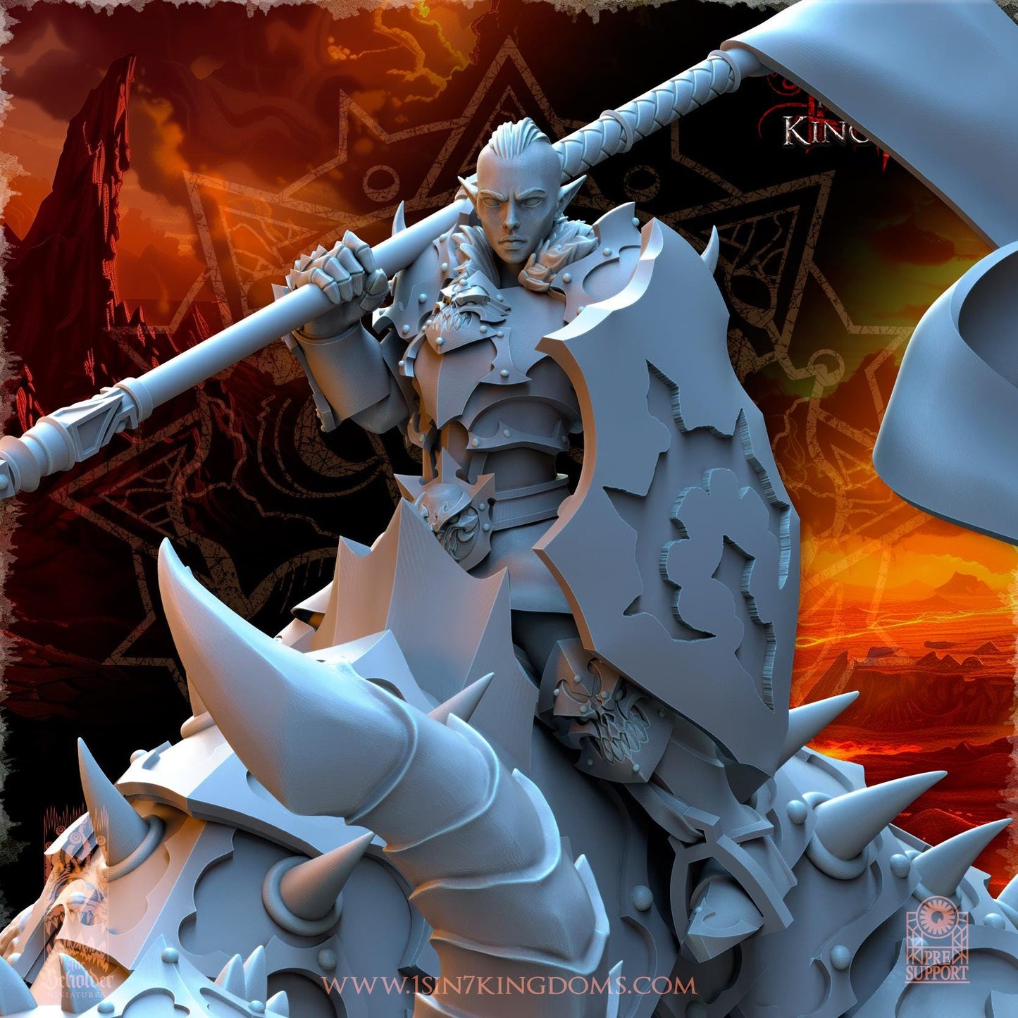 Realms of Mayhem Asteria Mistress of the Ascended | The Beholder Miniatures | Compatible with D&D/AoS | Fantasy | Tabletop RPG