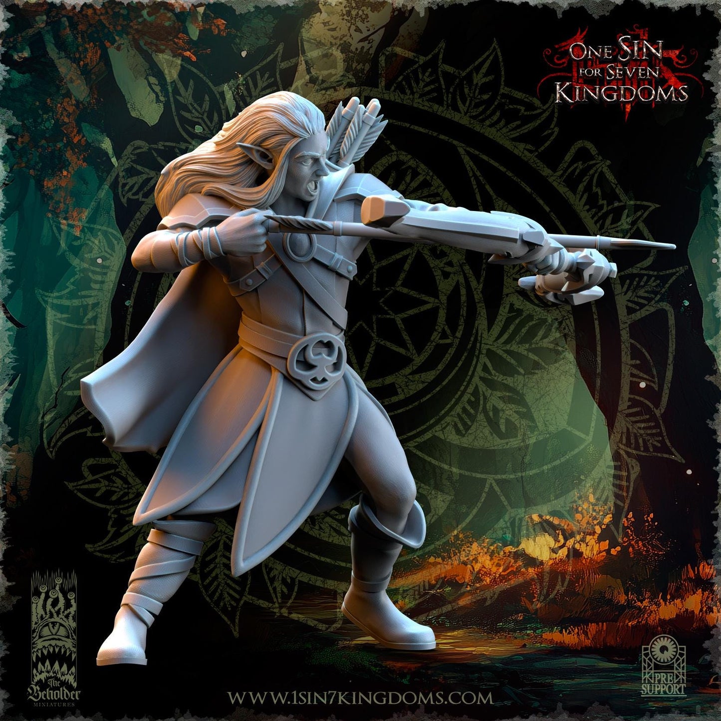 Evergreen Elf Rangers Set | The Beholder Miniatures | Compatible with D&D/AoS | Fantasy | Tabletop RPG