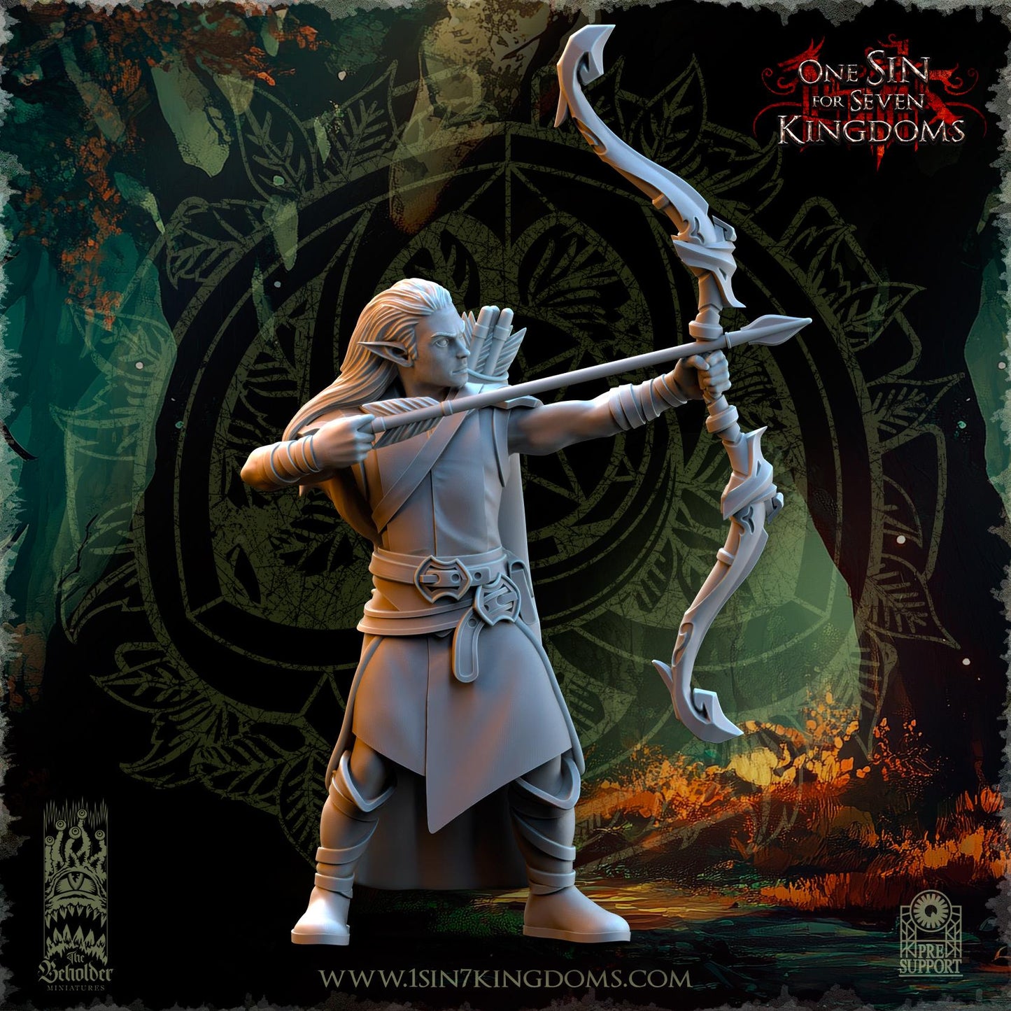 Evergreen Elf Rangers Set | The Beholder Miniatures | Compatible with D&D/AoS | Fantasy | Tabletop RPG