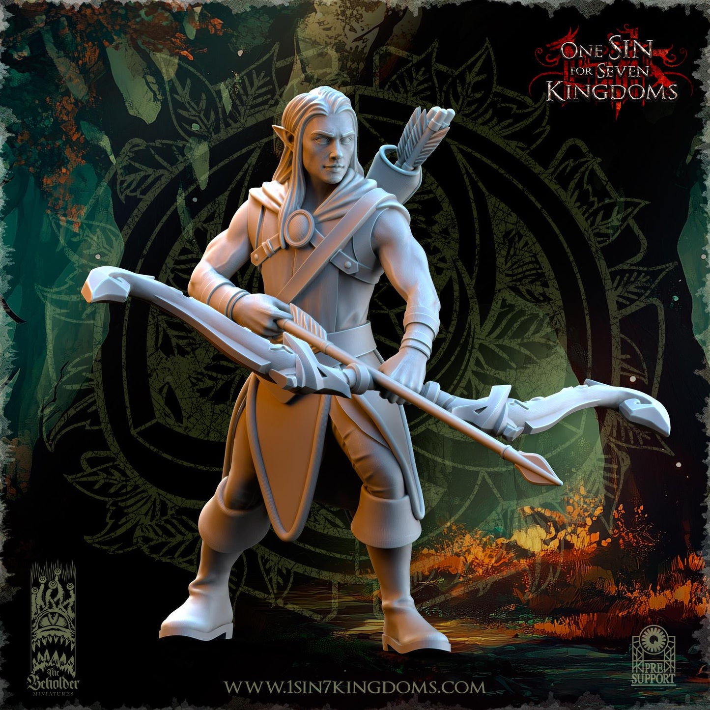 Evergreen Elf Rangers Set | The Beholder Miniatures | Compatible with D&D/AoS | Fantasy | Tabletop RPG