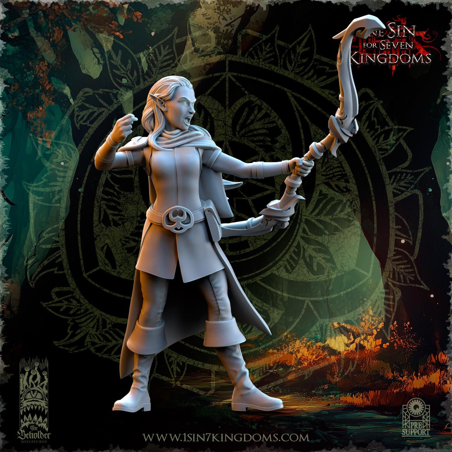 Evergreen Elf Rangers Set | The Beholder Miniatures | Compatible with D&D/AoS | Fantasy | Tabletop RPG
