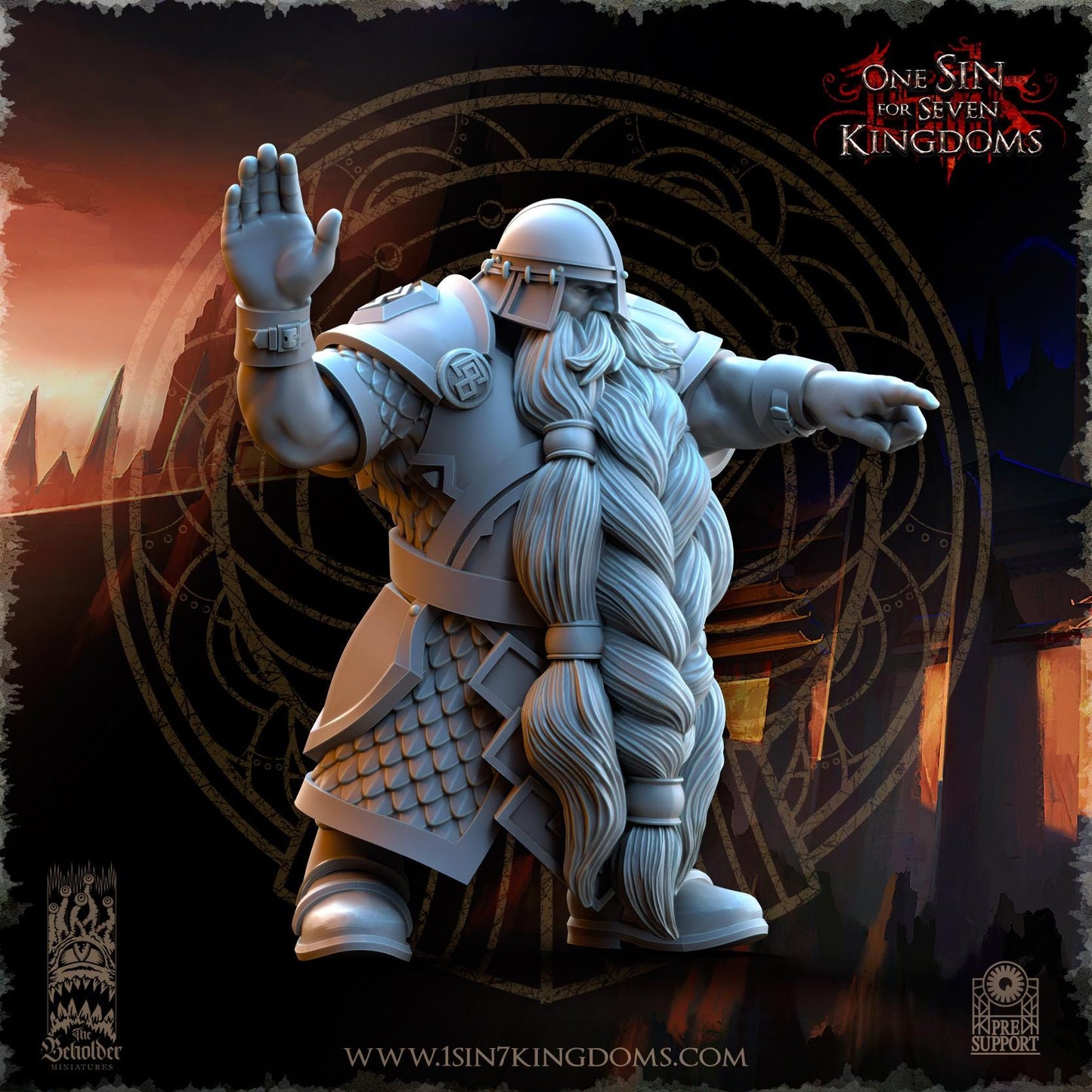 Dwarven Kingdoms Catapult | The Beholder Miniatures | Compatible with D&D/AoS | Fantasy | Tabletop RPG
