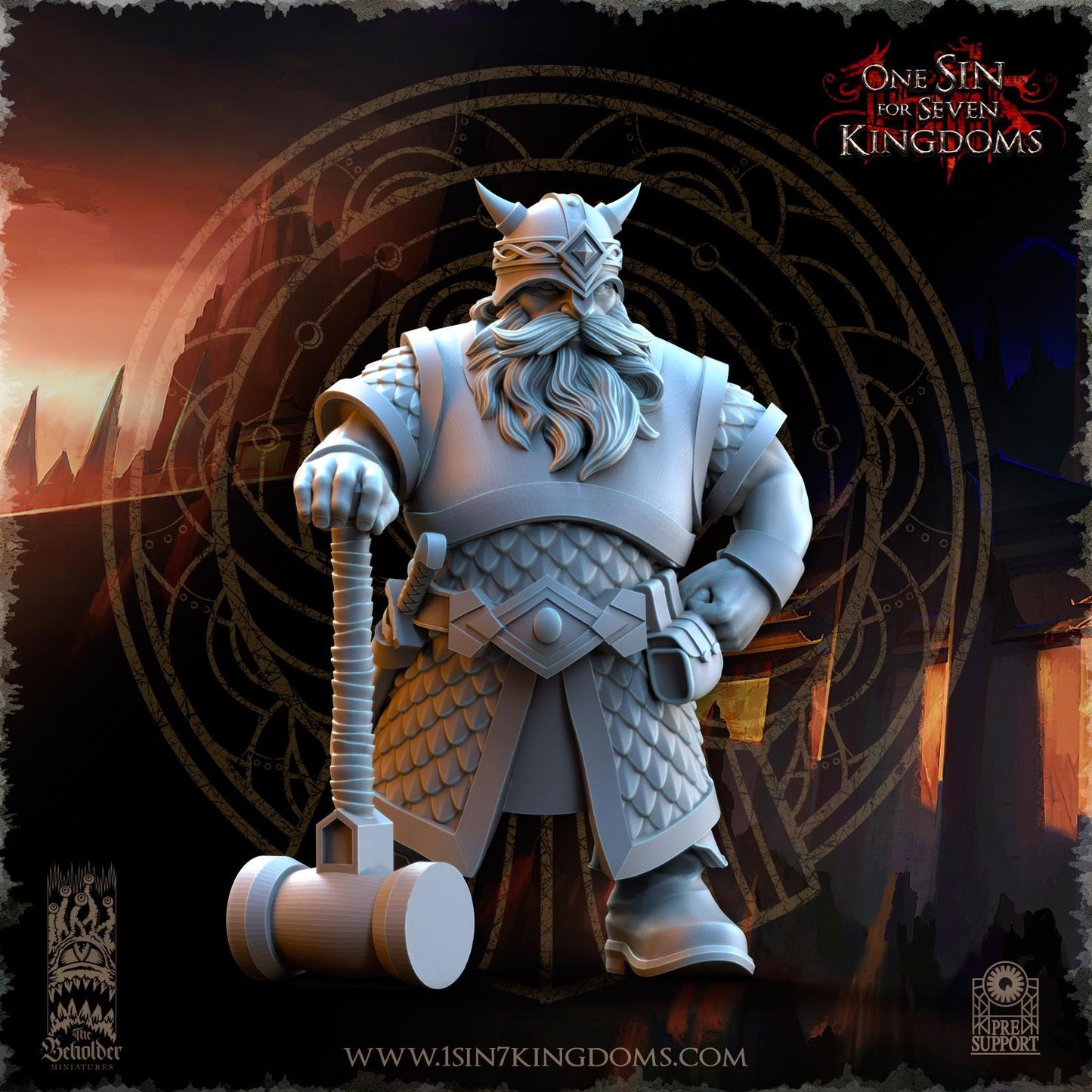 Dwarven Kingdoms Catapult | The Beholder Miniatures | Compatible with D&D/AoS | Fantasy | Tabletop RPG