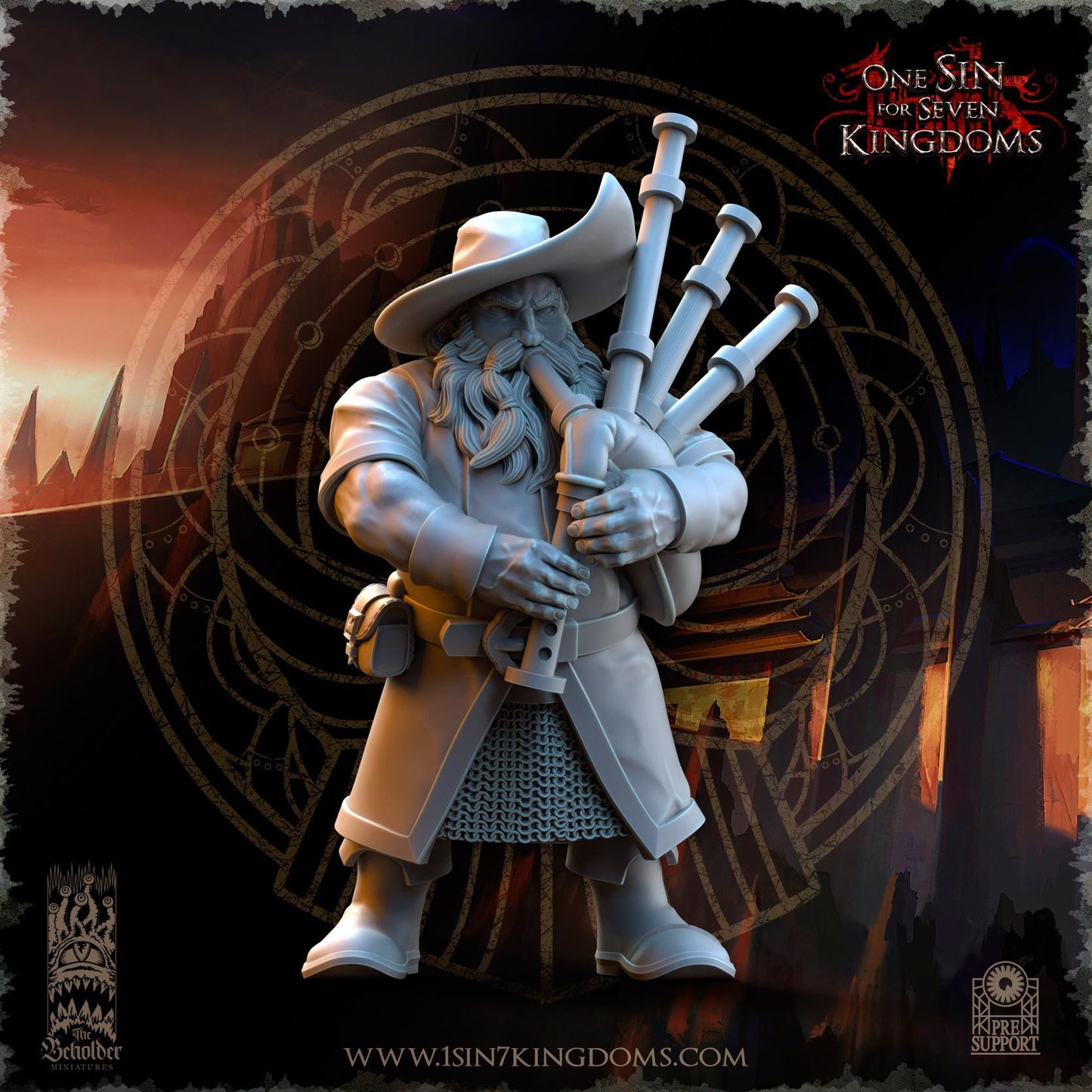 Dwarven Kingdoms Miners Command Unit | The Beholder Miniatures | Compatible with D&D/AoS | Fantasy | Tabletop RPG