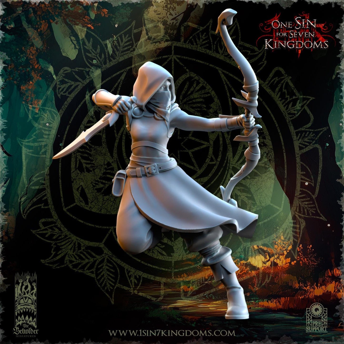 Evergreen Elves Shadow Stalkers Set | The Beholder Miniatures | Compatible with D&D/AoS | Fantasy | Tabletop RPG
