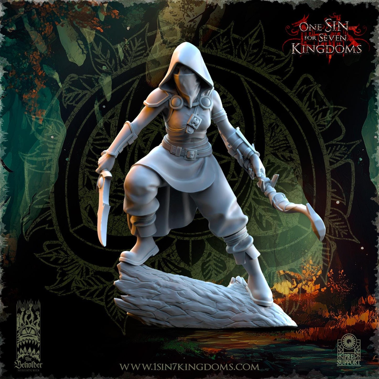 Evergreen Elves Shadow Stalkers Set | The Beholder Miniatures | Compatible with D&D/AoS | Fantasy | Tabletop RPG