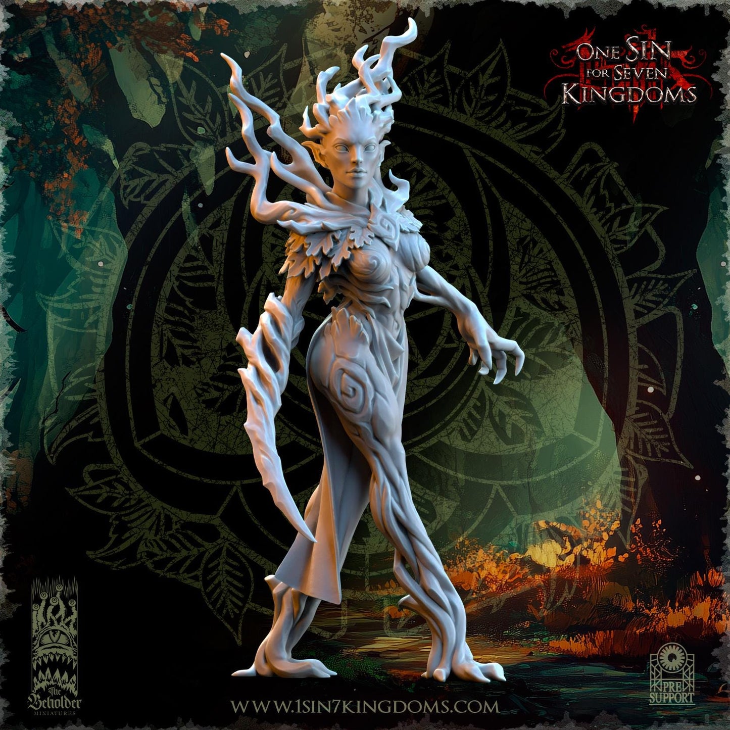 Evergreen Druades unit | The Beholder Miniatures | Compatible with D&D/AoS | Fantasy | Tabletop RPG